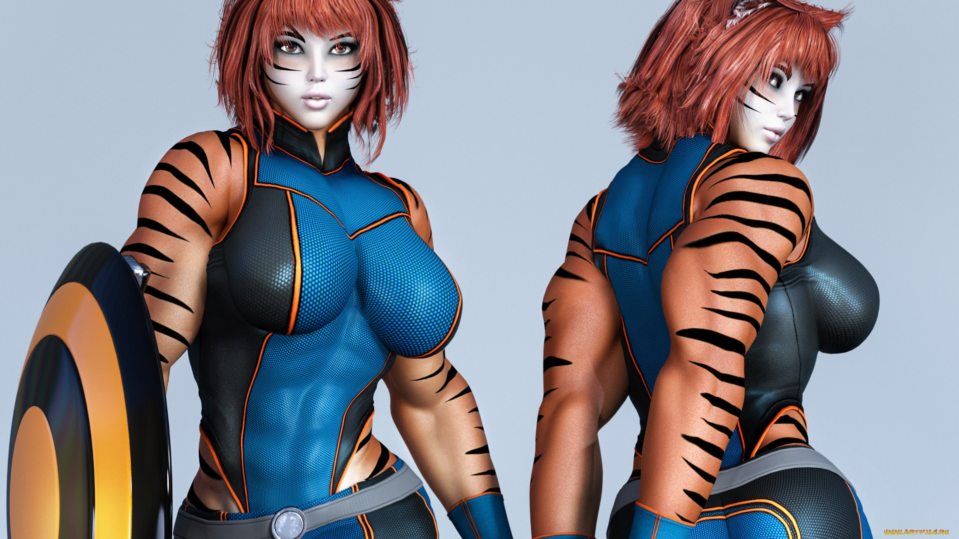 3д, графика, существа, , creatures, фон, взгляд, девушки