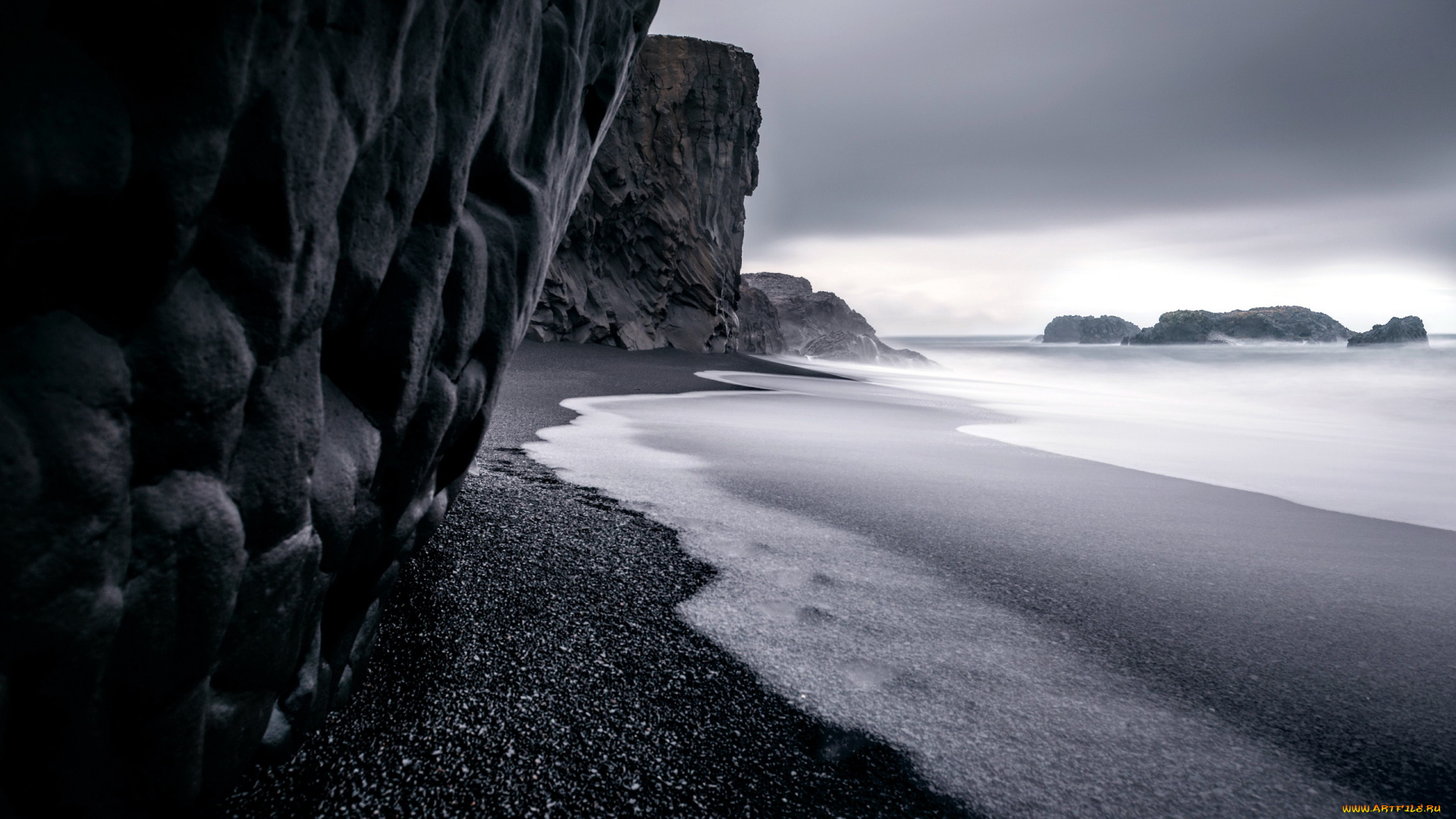 природа, побережье, скалы