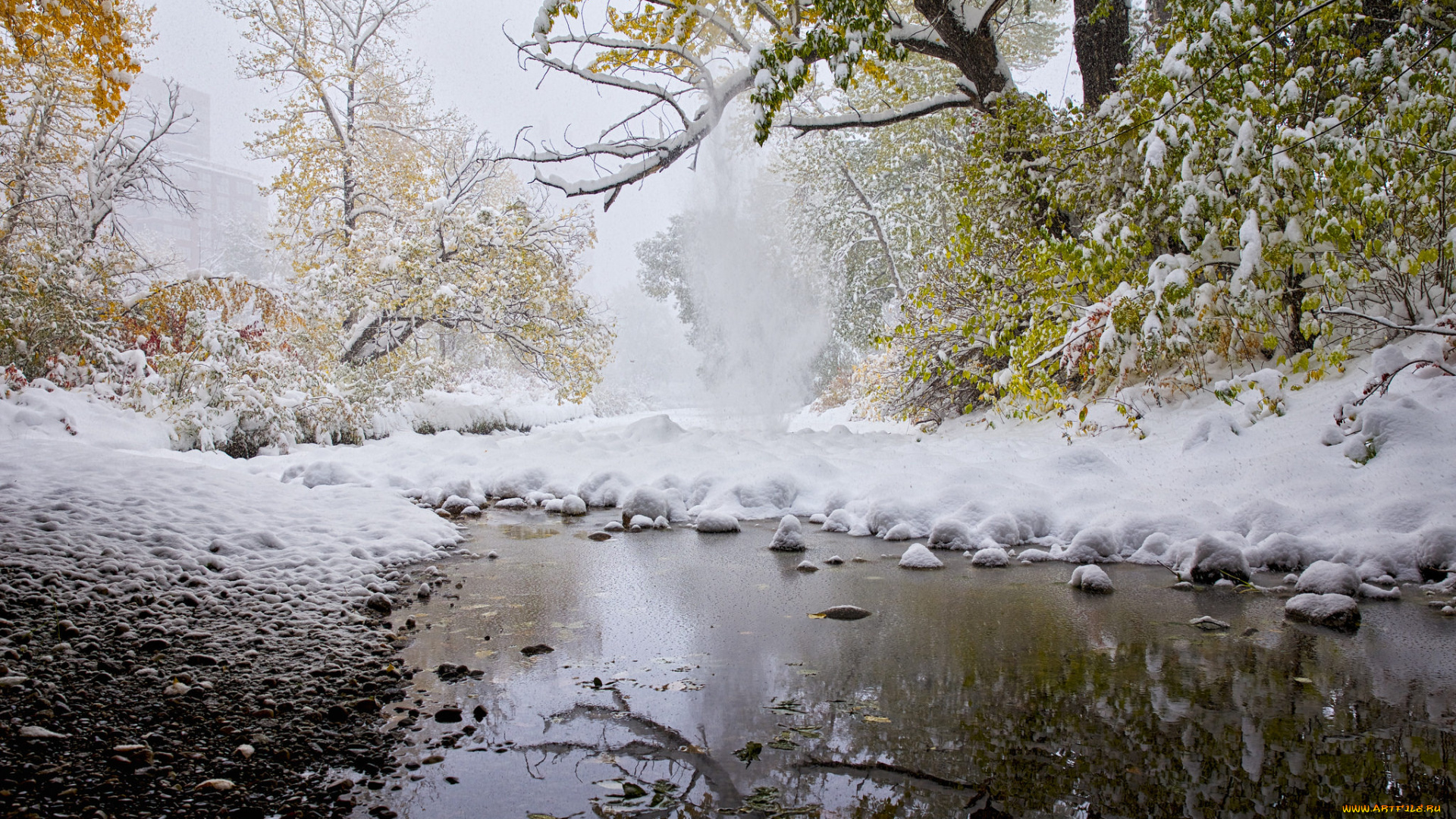 природа, зима, простор