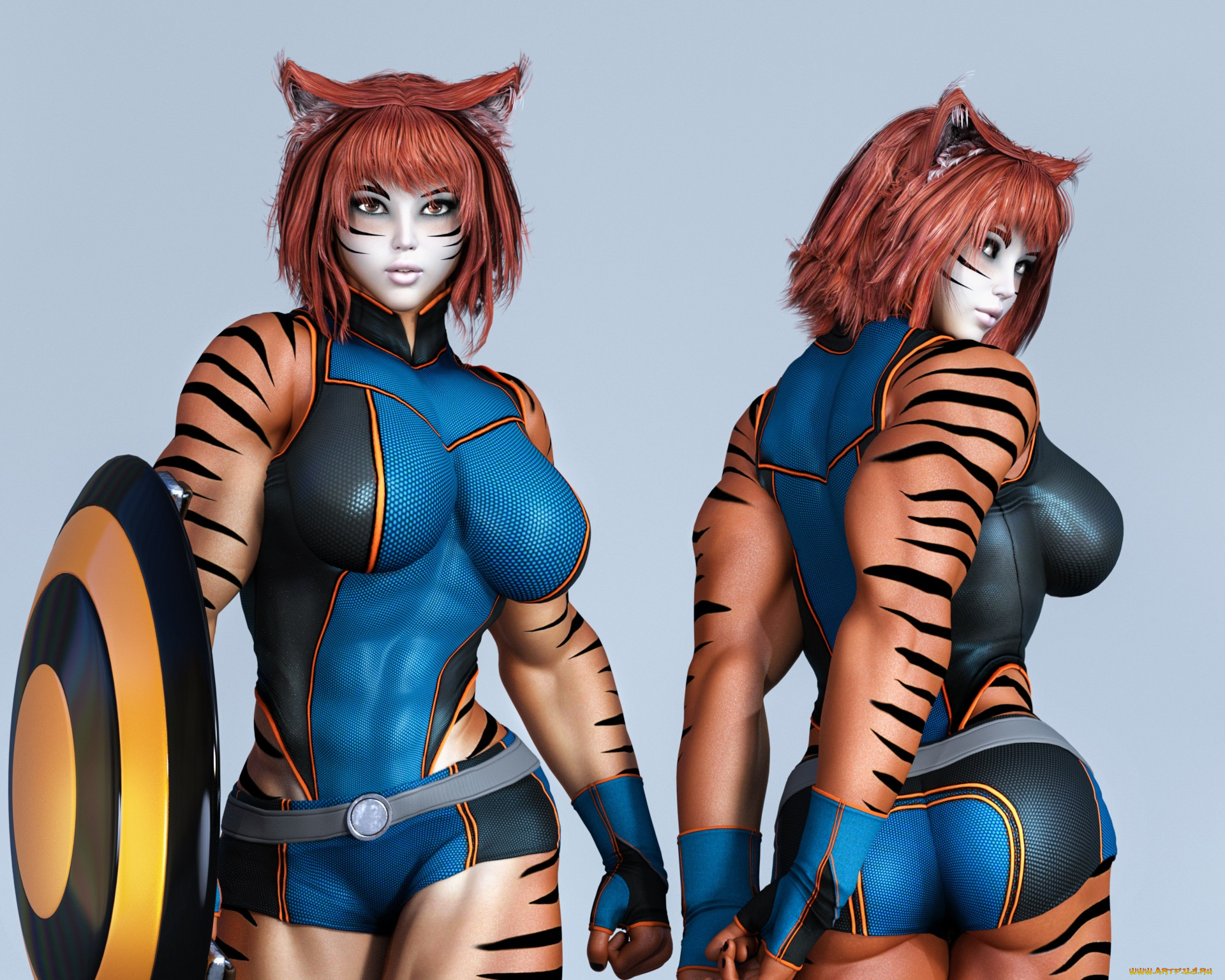 3д, графика, существа, , creatures, фон, взгляд, девушки