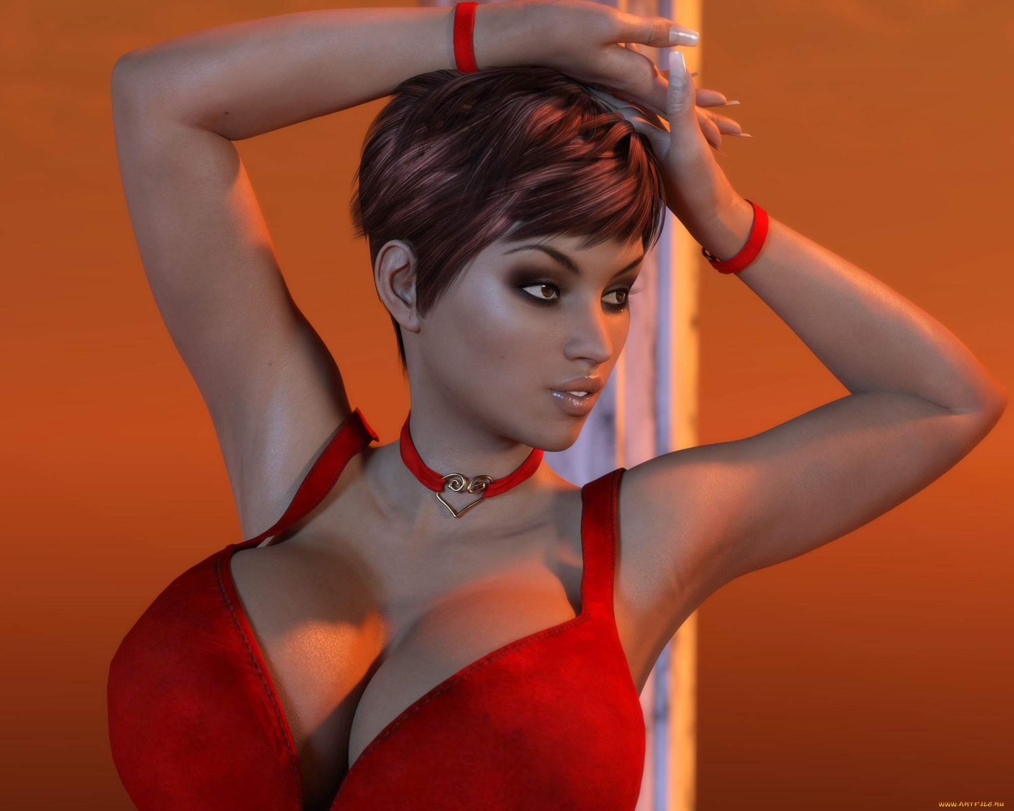 3д, графика, портрет, , portraits, фон, взгляд, девушка