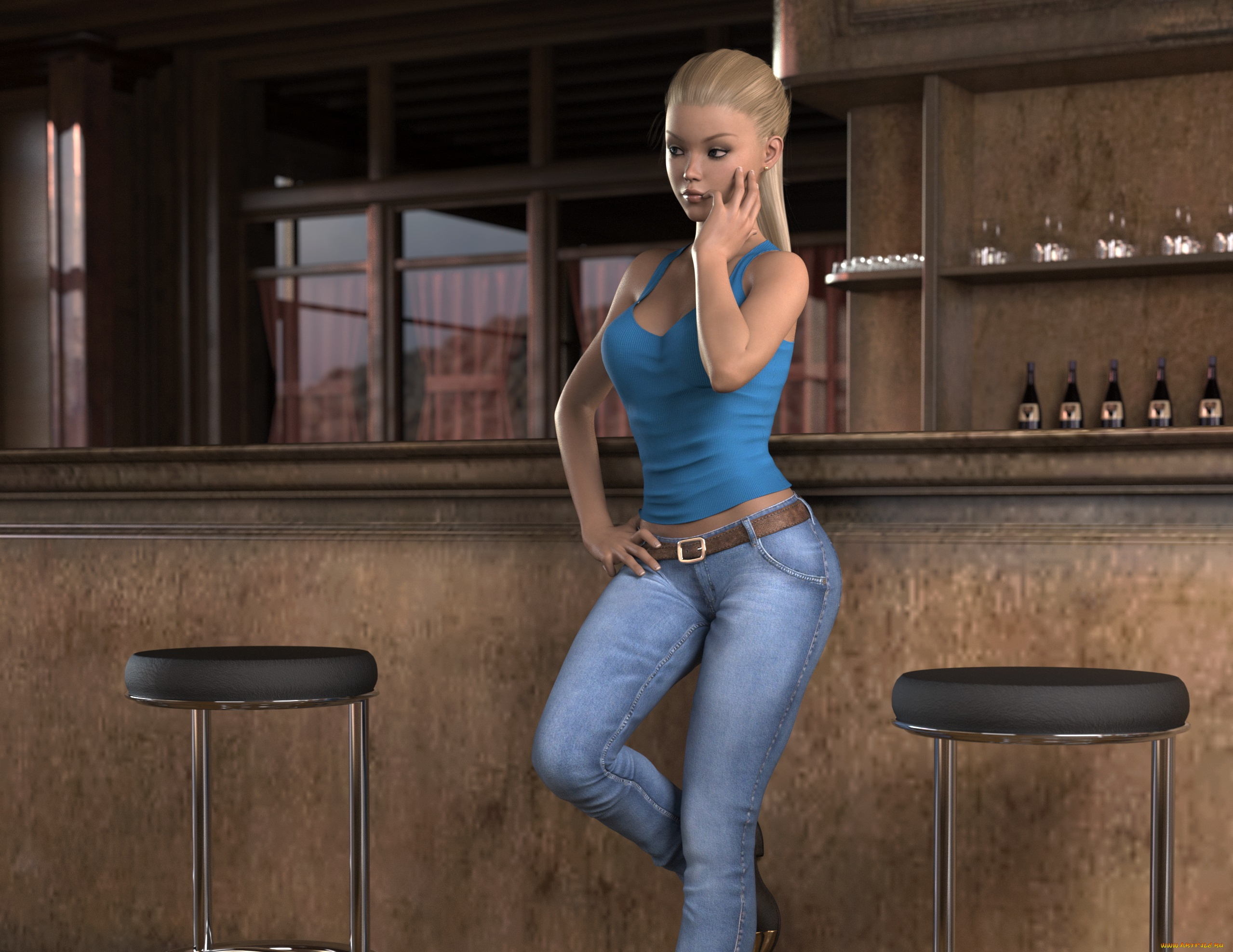 3д, графика, люди, , people, девушка, взгляд, фон