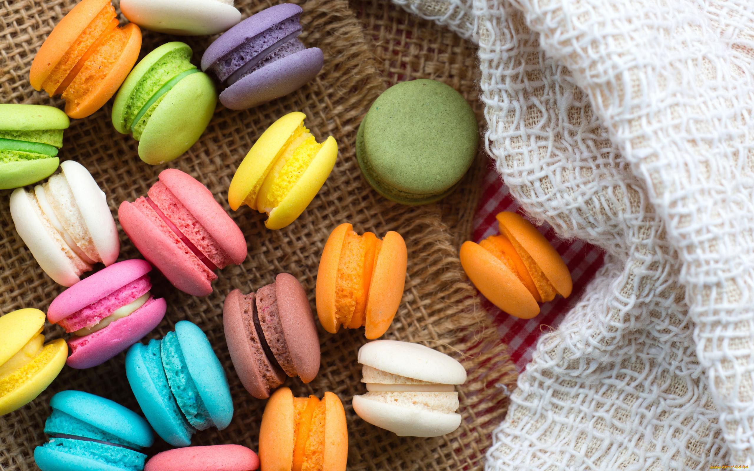 еда, макаруны, печенье, лакомство