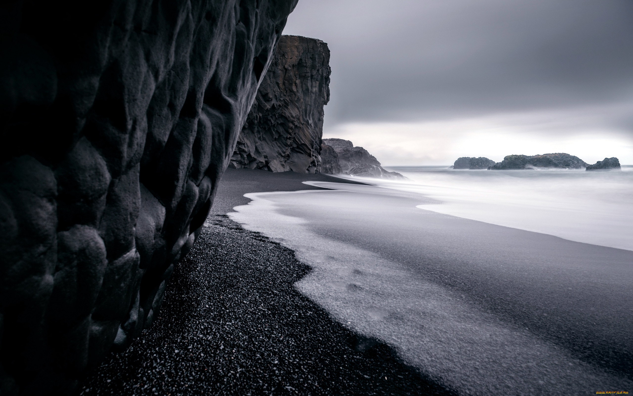 природа, побережье, скалы