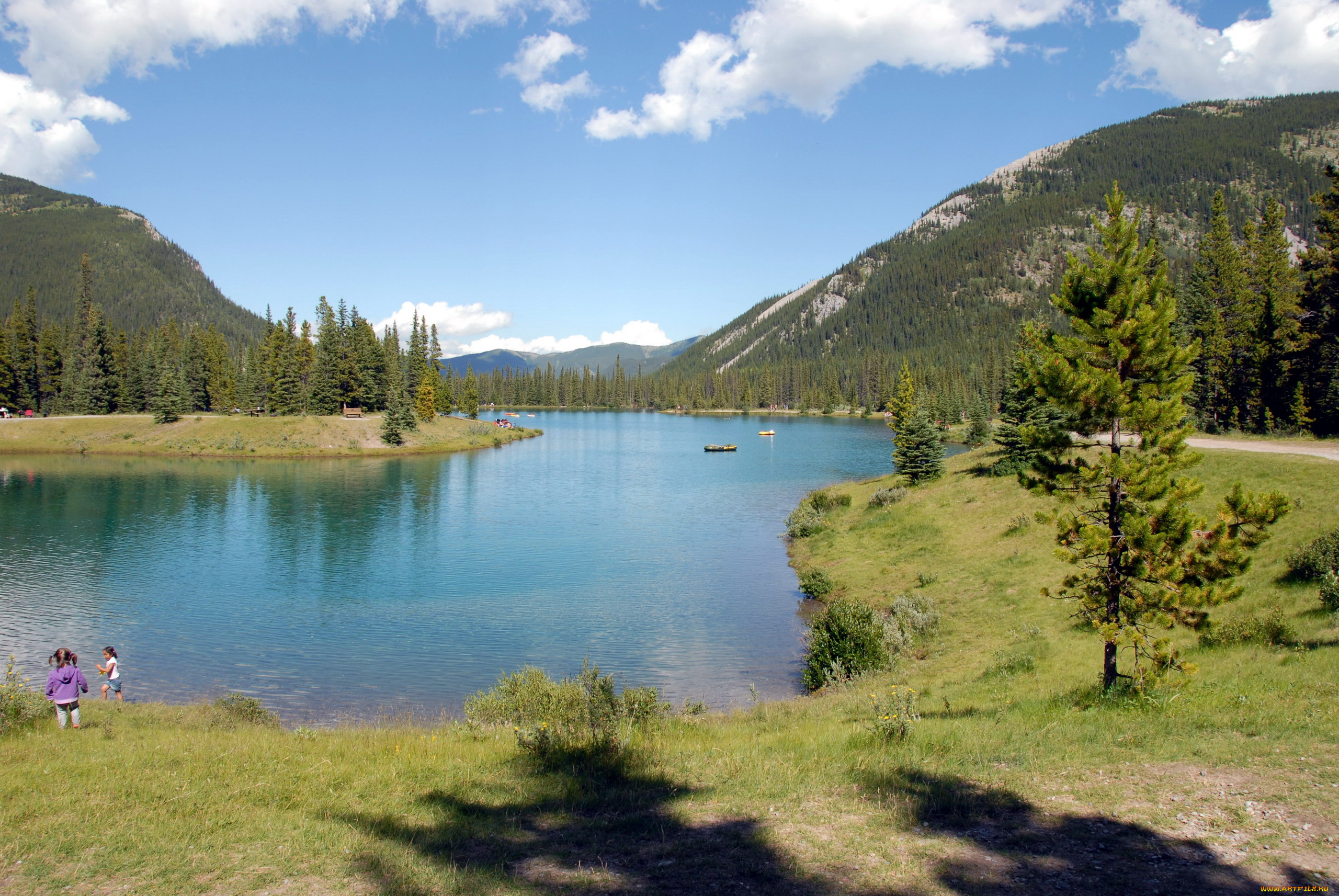 природа, пейзажи, горы, река