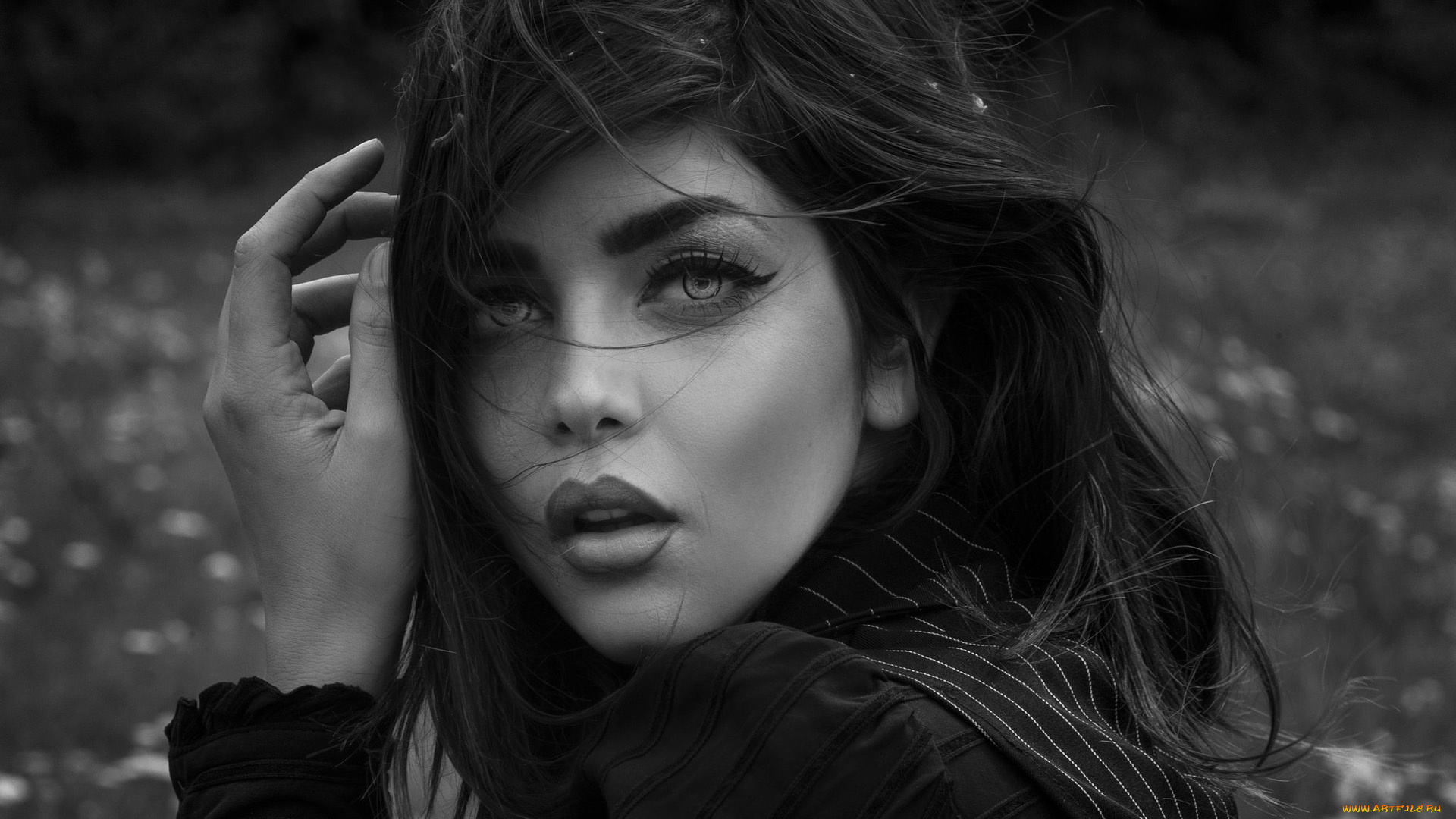 девушки, -, черно-белые, монохром