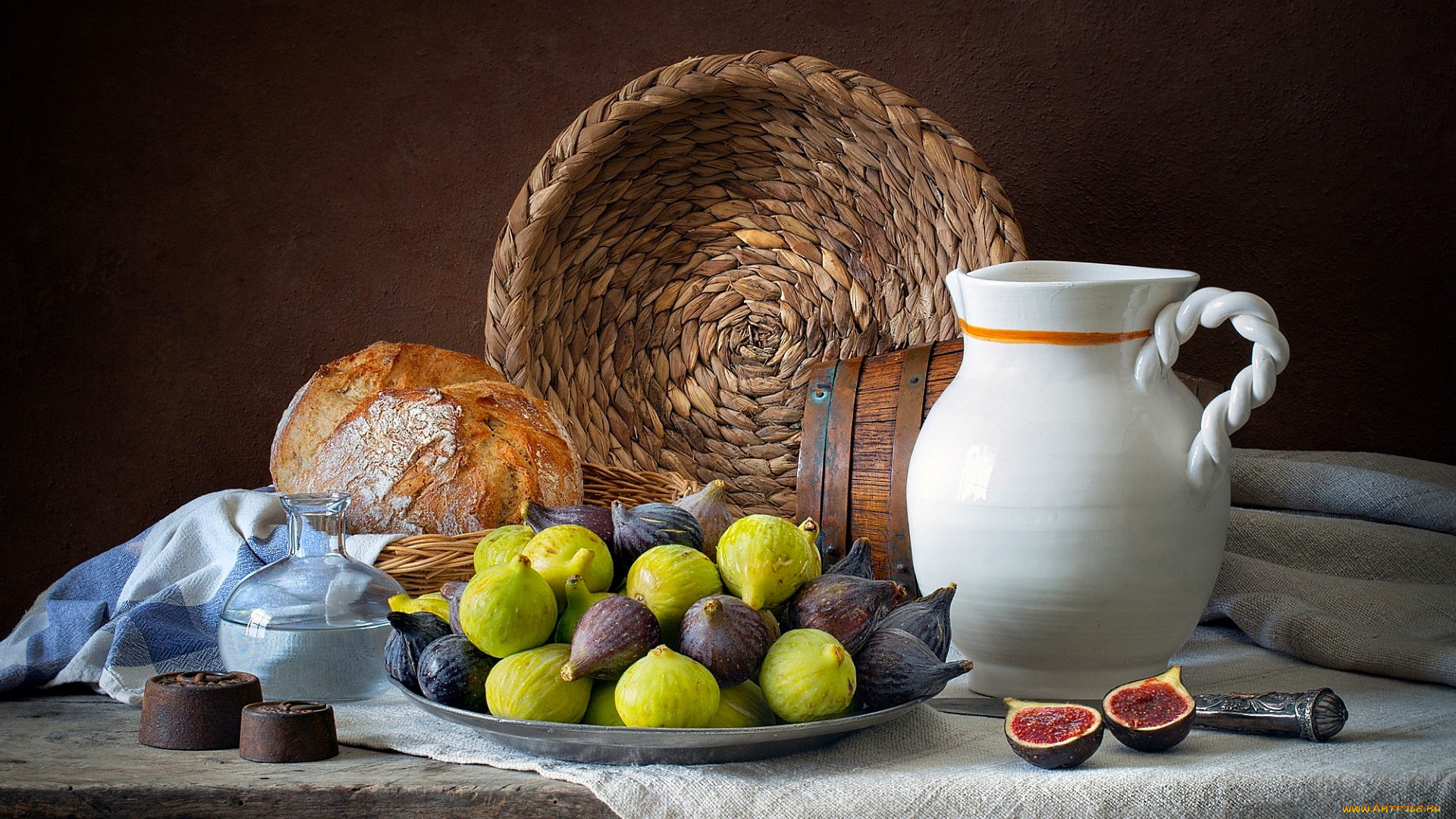 еда, инжир, хлеб, конфеты