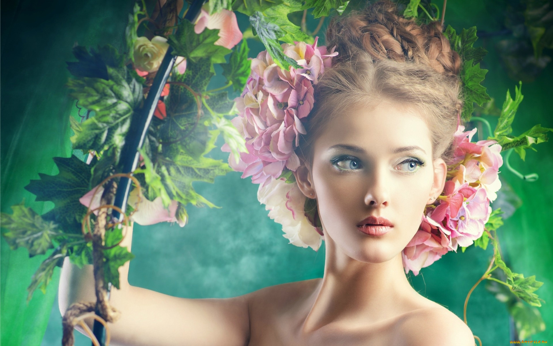 девушки, -, блондинки, , светловолосые, венок