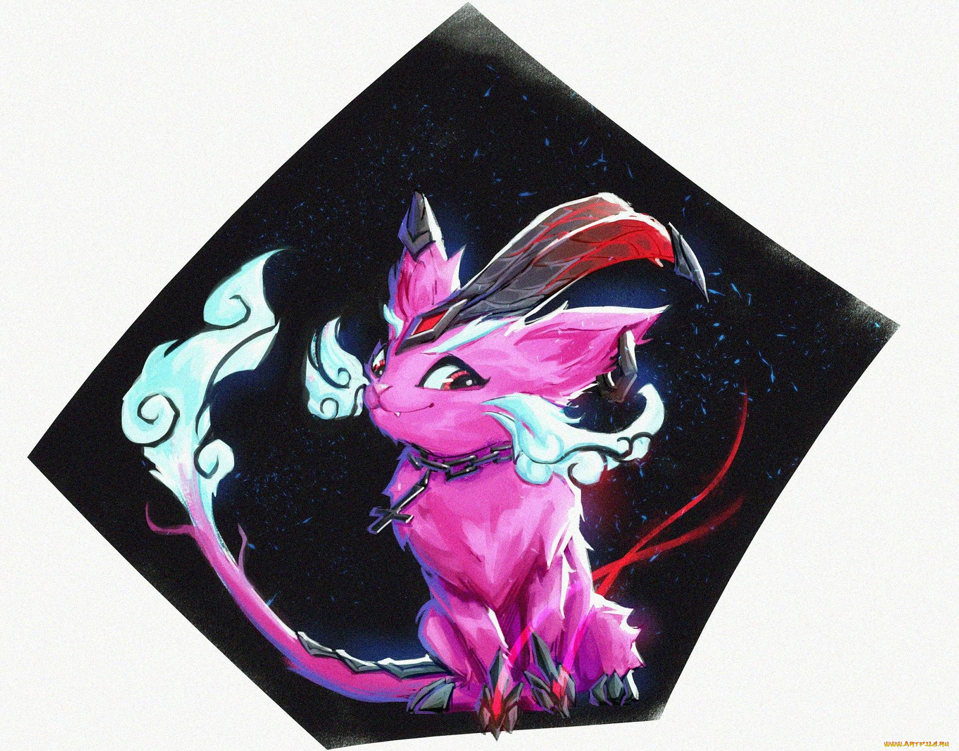 видео, игры, league, of, legends, кошка, yumi