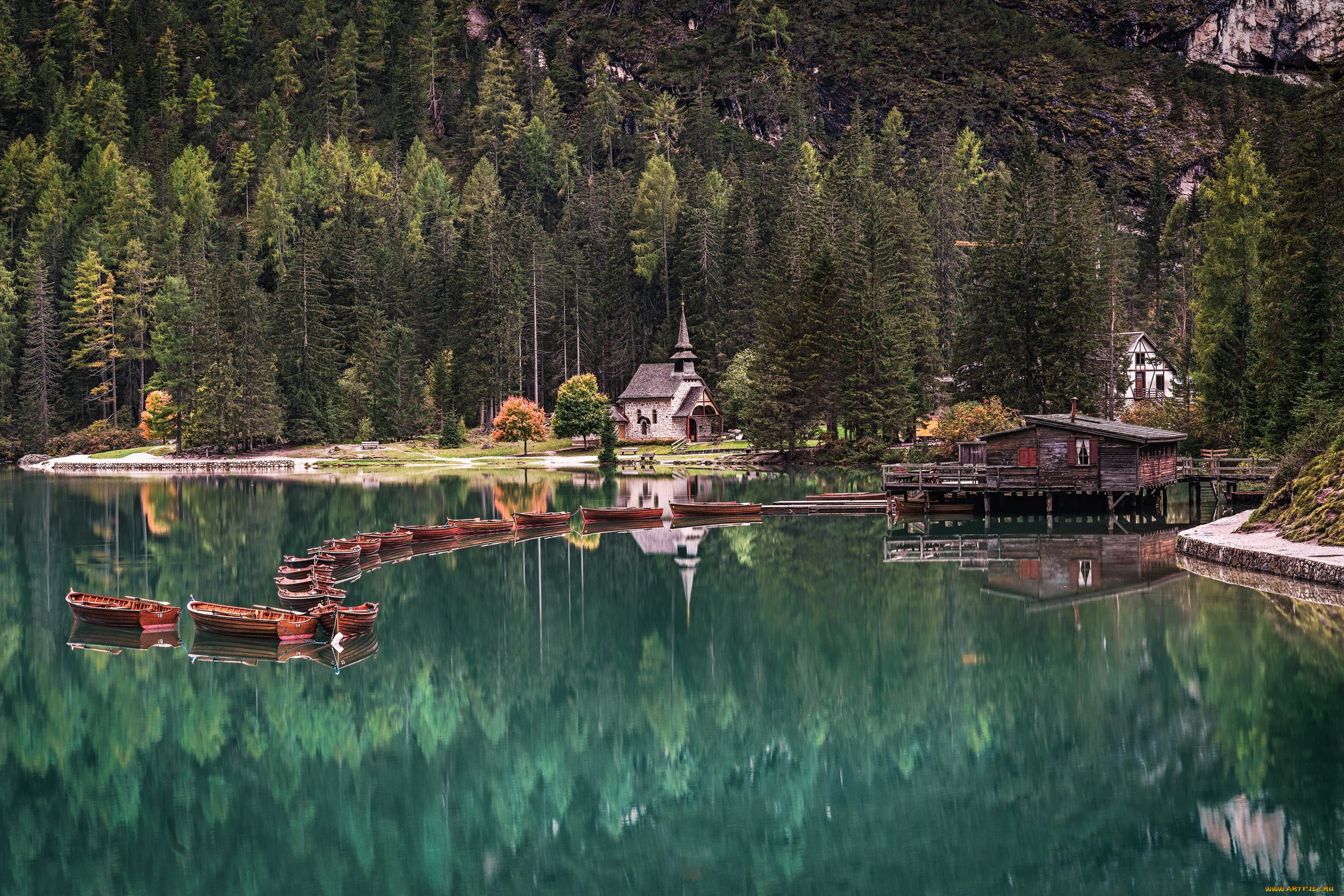корабли, лодки, , шлюпки, озеро, костел