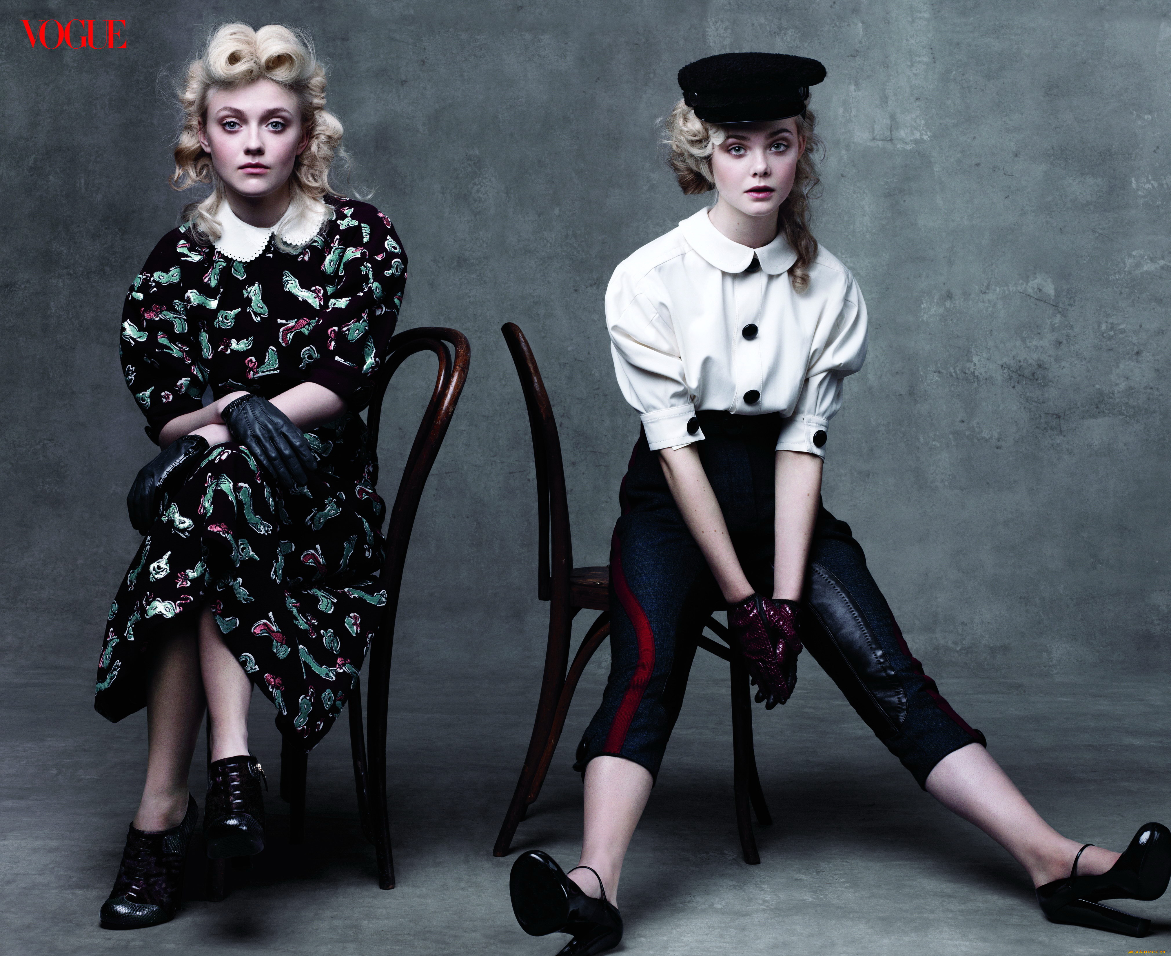 девушки, dakota, fanning, актриса, блондинка, образы, платье, перчатки, казачок