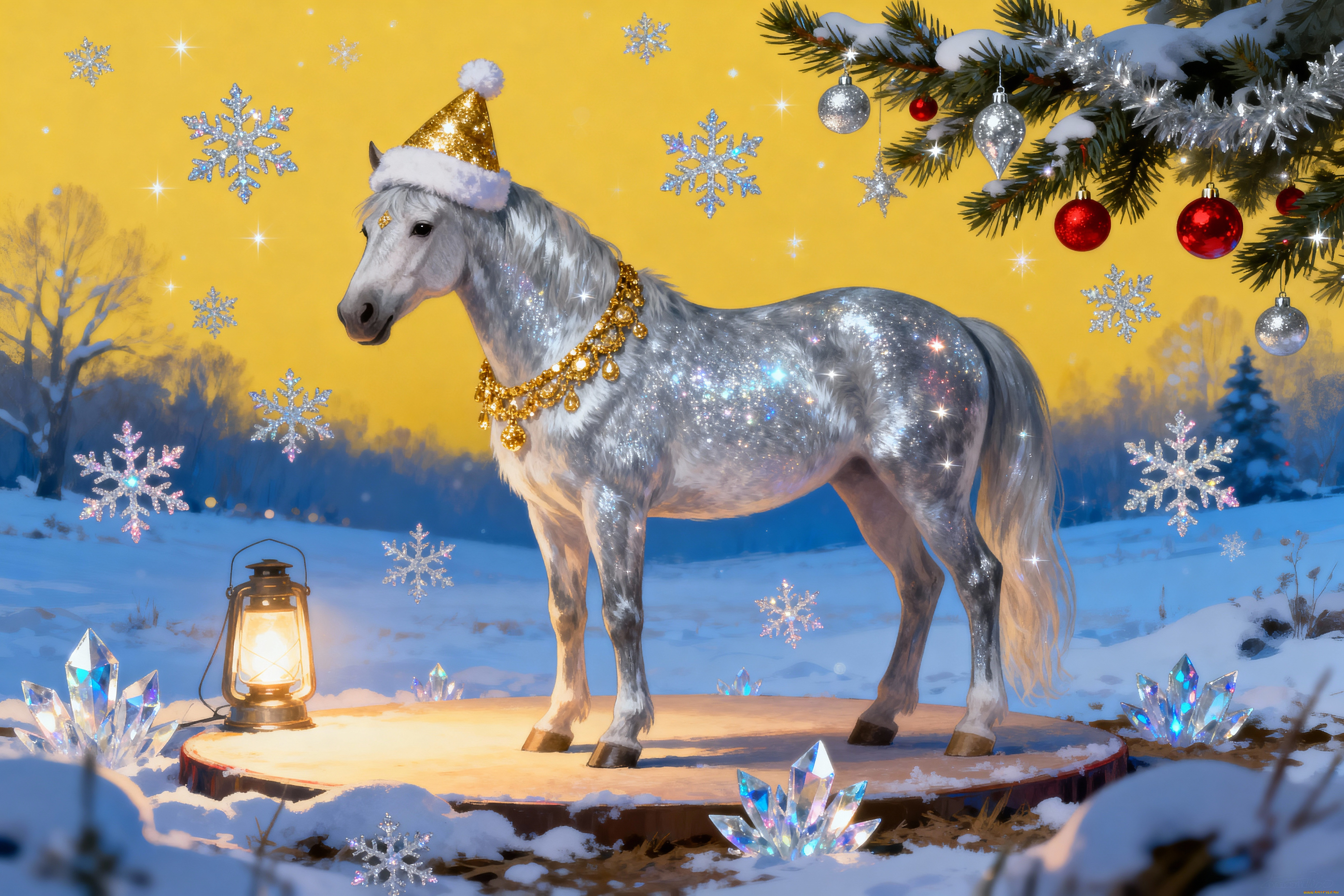 праздничные, -, разное, , новый, год, лошадь, новый, год