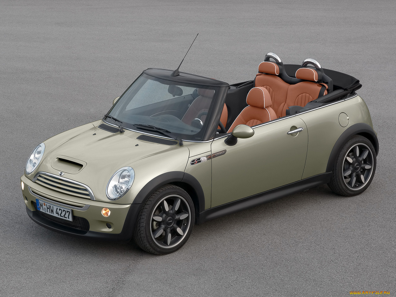 2007, mini, convertible, sidewalk, автомобили