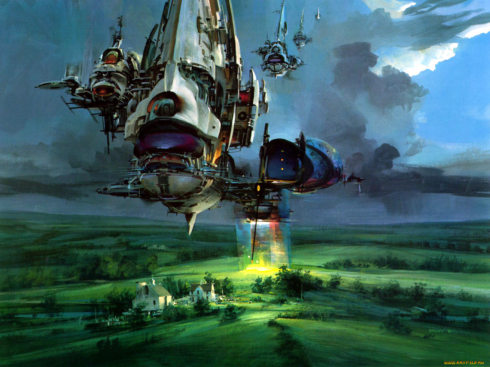 фэнтези, космические, корабли, звездолеты, станции