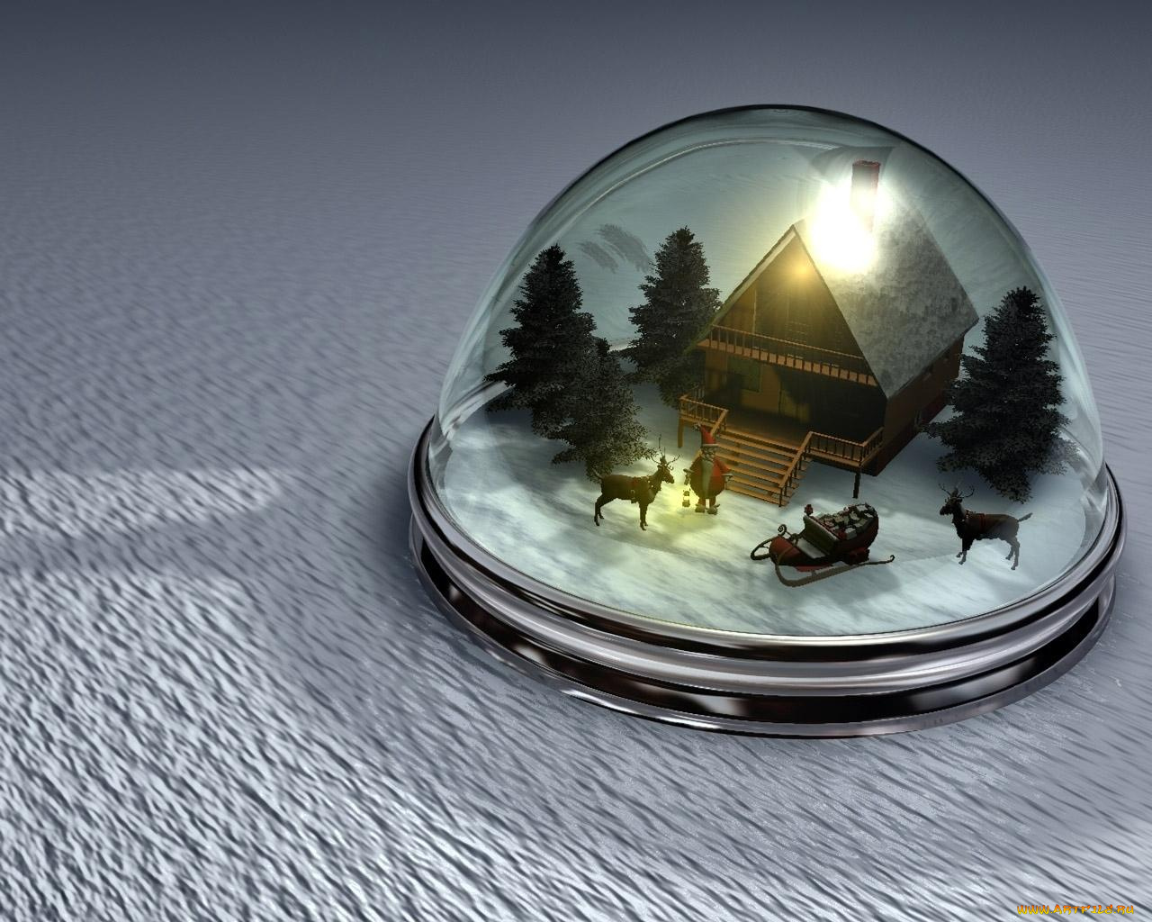 праздничные, 3д, графика, новый, год