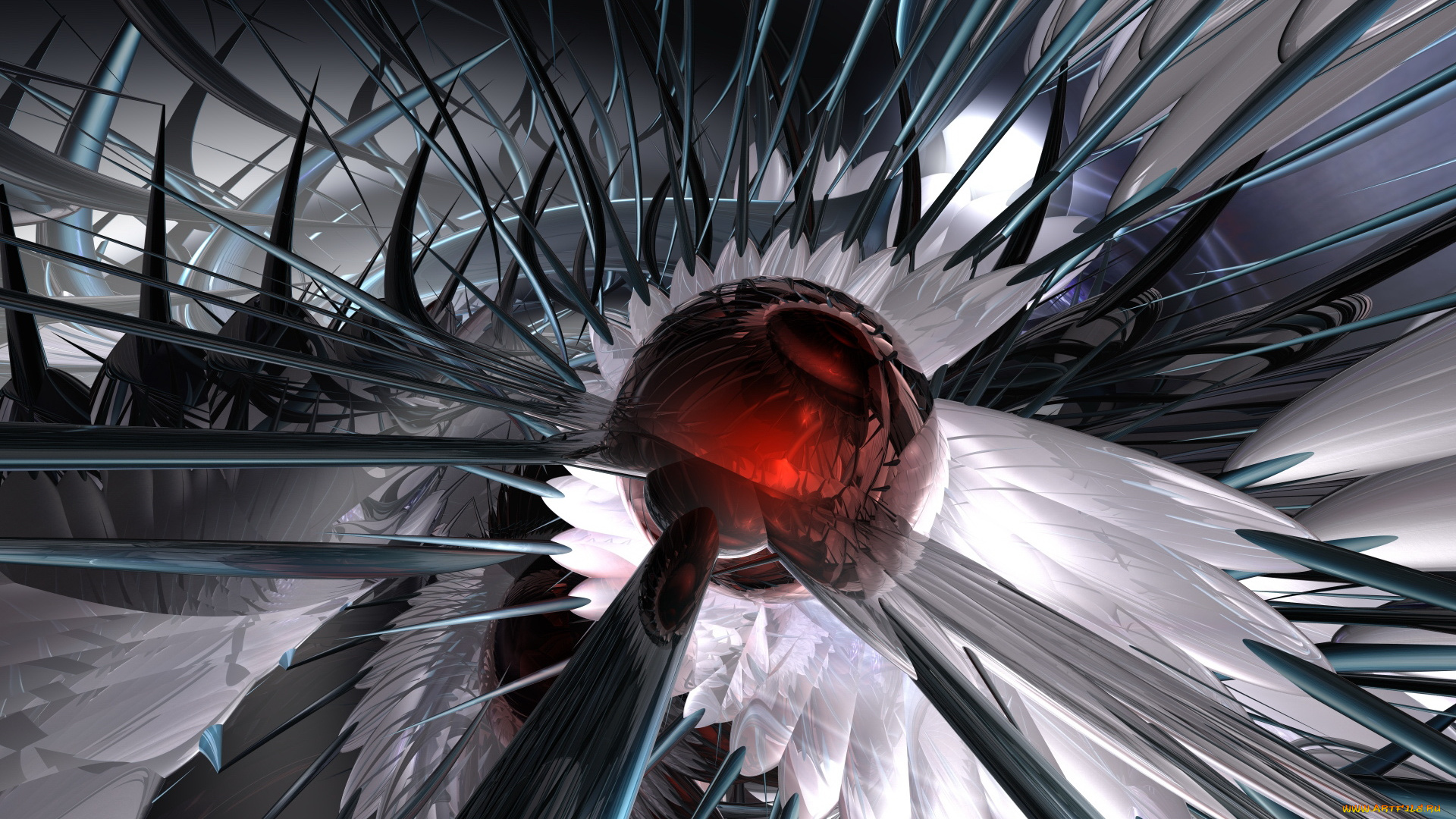 3д, графика, шары, фон, тёмный, абстракция