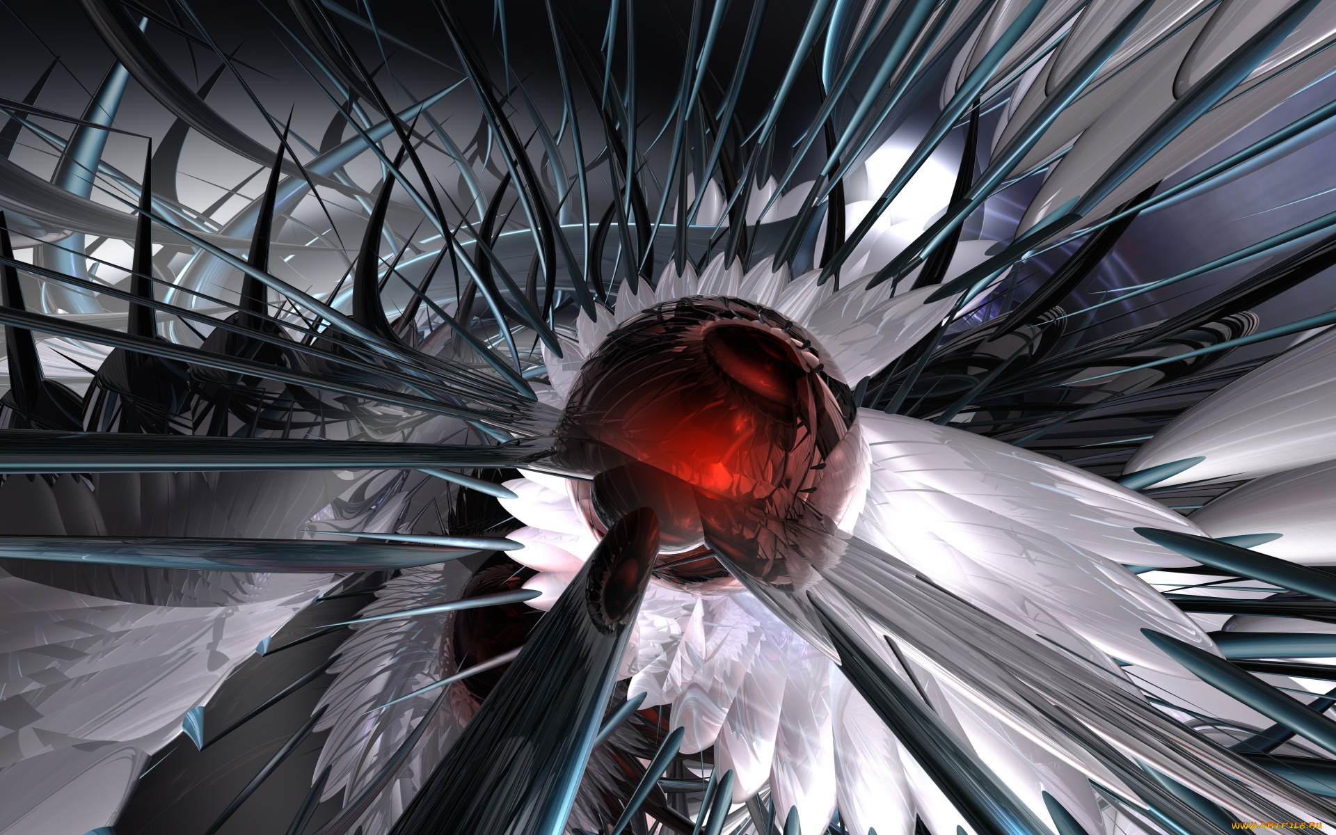 3д, графика, шары, фон, тёмный, абстракция