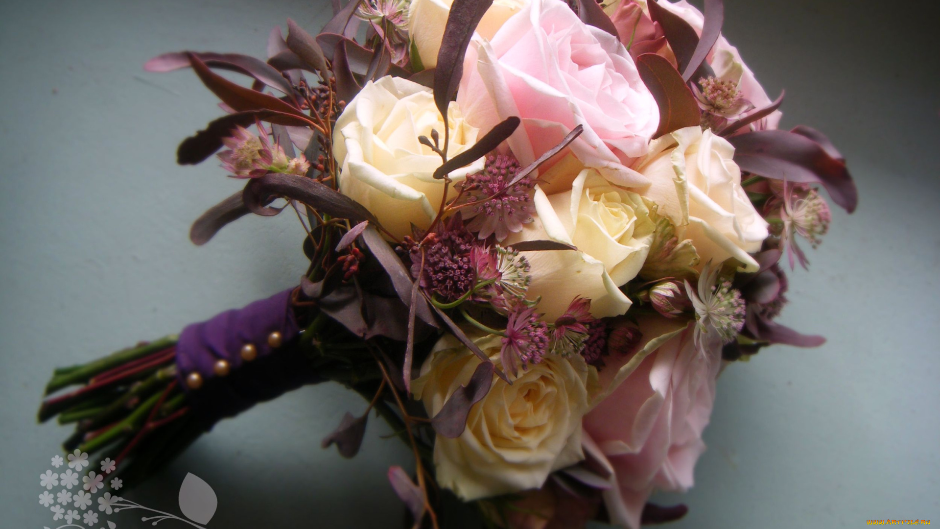 цветы, букеты, композиции, розы, астрантия