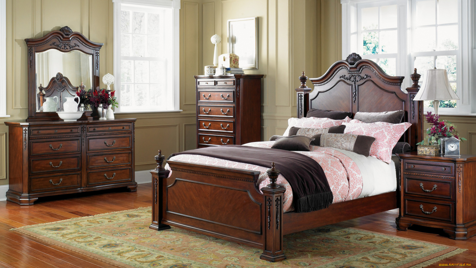 интерьер, спальня, вилла, коттедж, жилая, комната, дом, дизайн, стиль