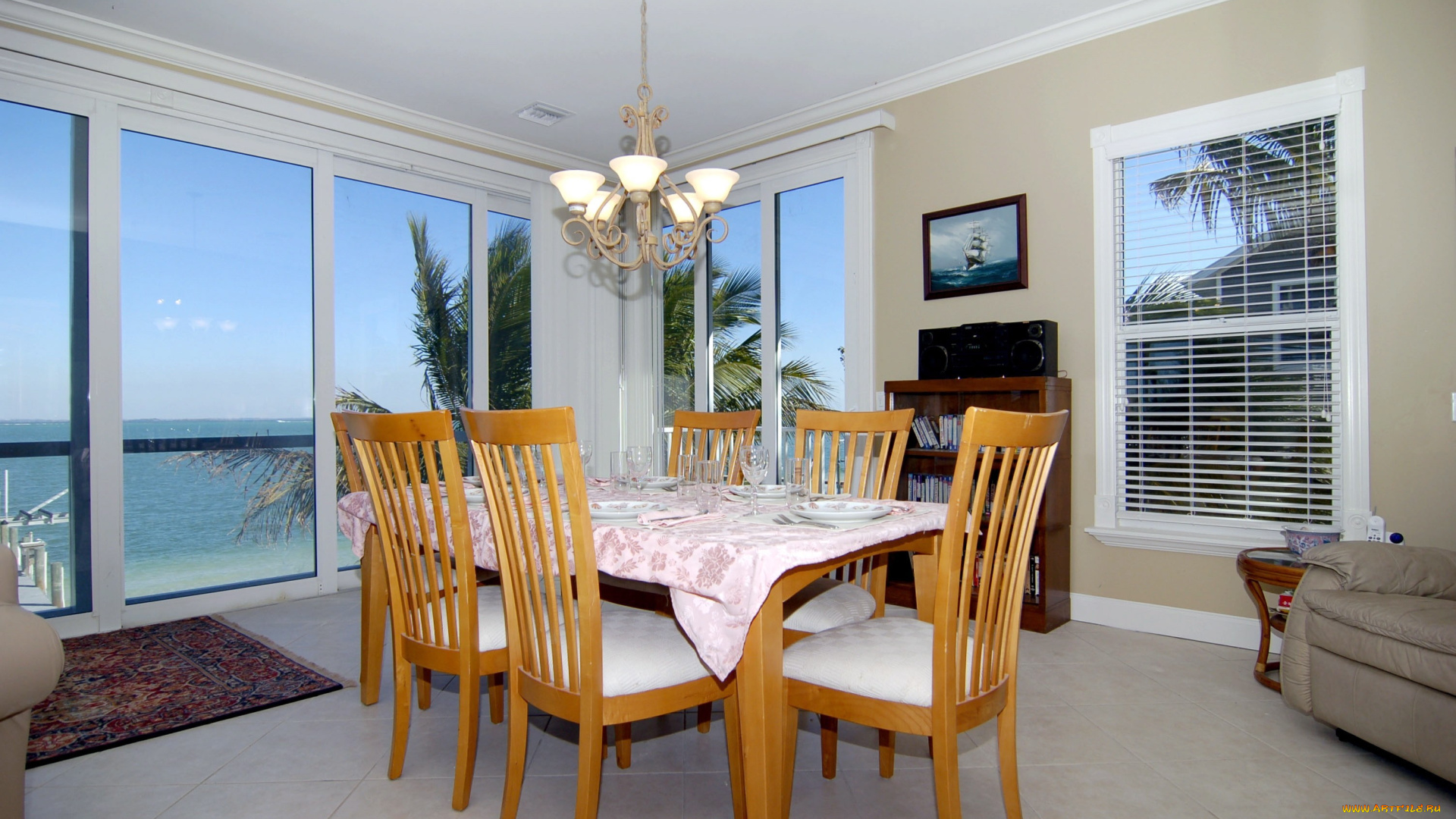 интерьер, столовая, вилла, дом, дизайн, стиль, комната, коттедж