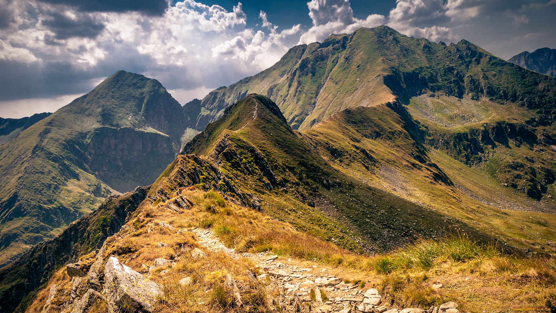 природа, горы, скалы, облака