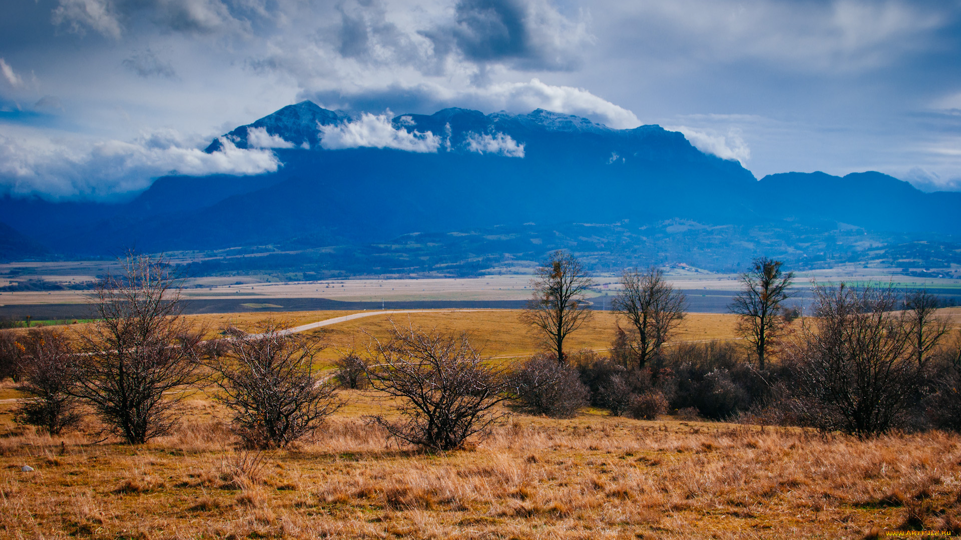 природа, пейзажи, облака, растительность, равнина, горы