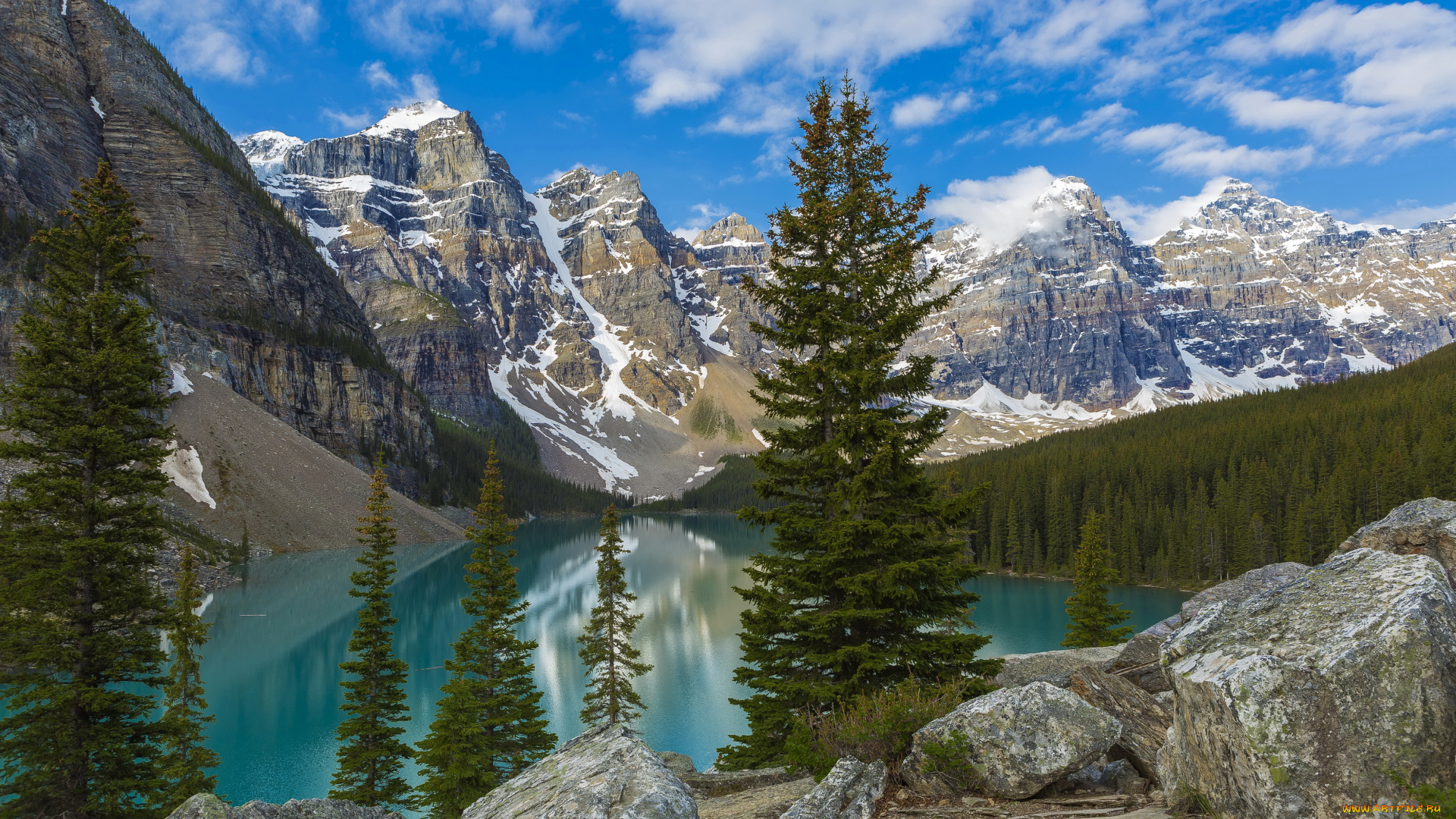 banff, national, park, alberta, canada, природа, реки, озера, лес, горы, озеро, canada, парк, alberta, park, banff, lake, moraine