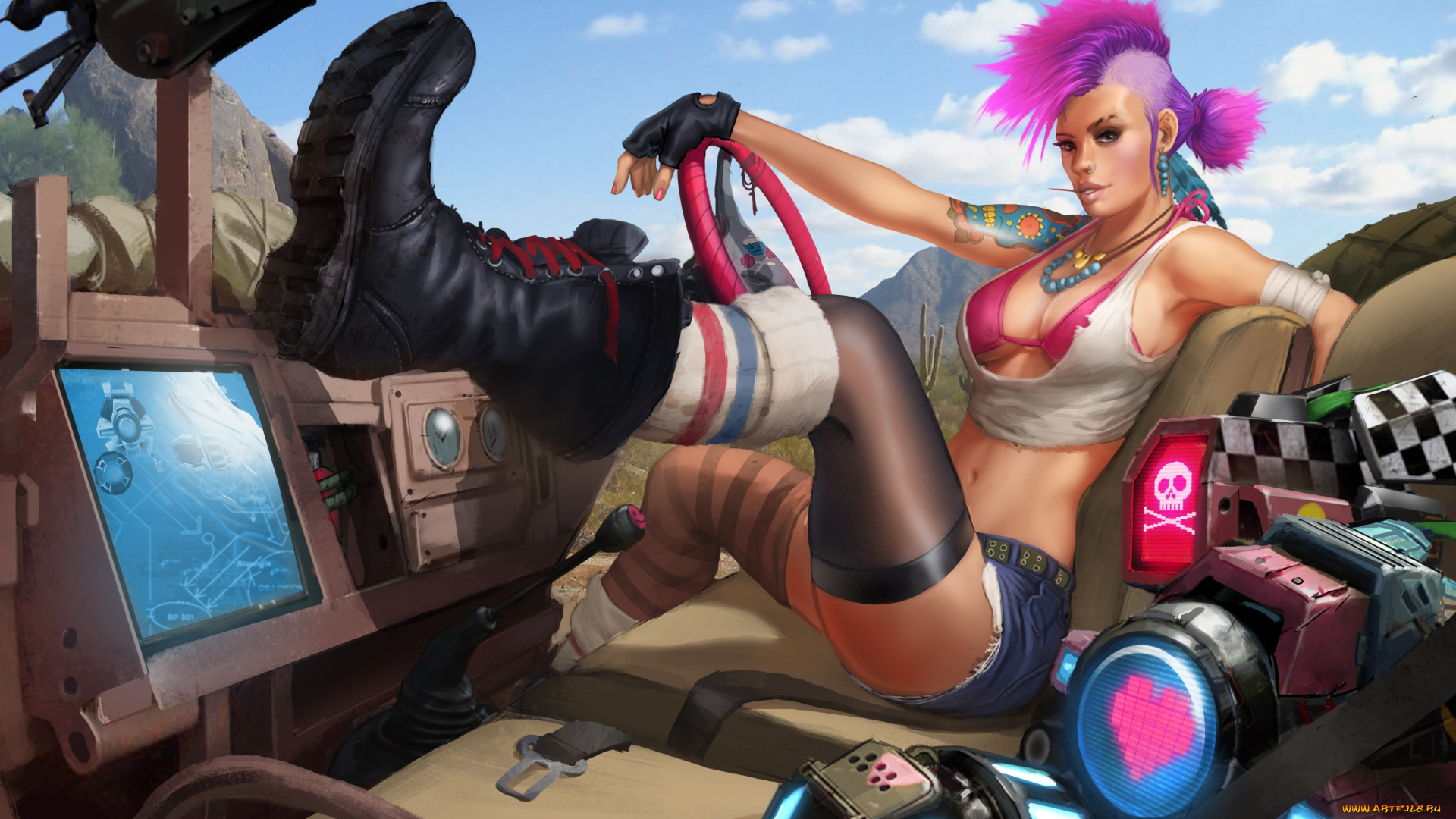 видео, игры, shadows, of, war, gemini, ирокез, девушка, punk, shards, of, war, сапоги