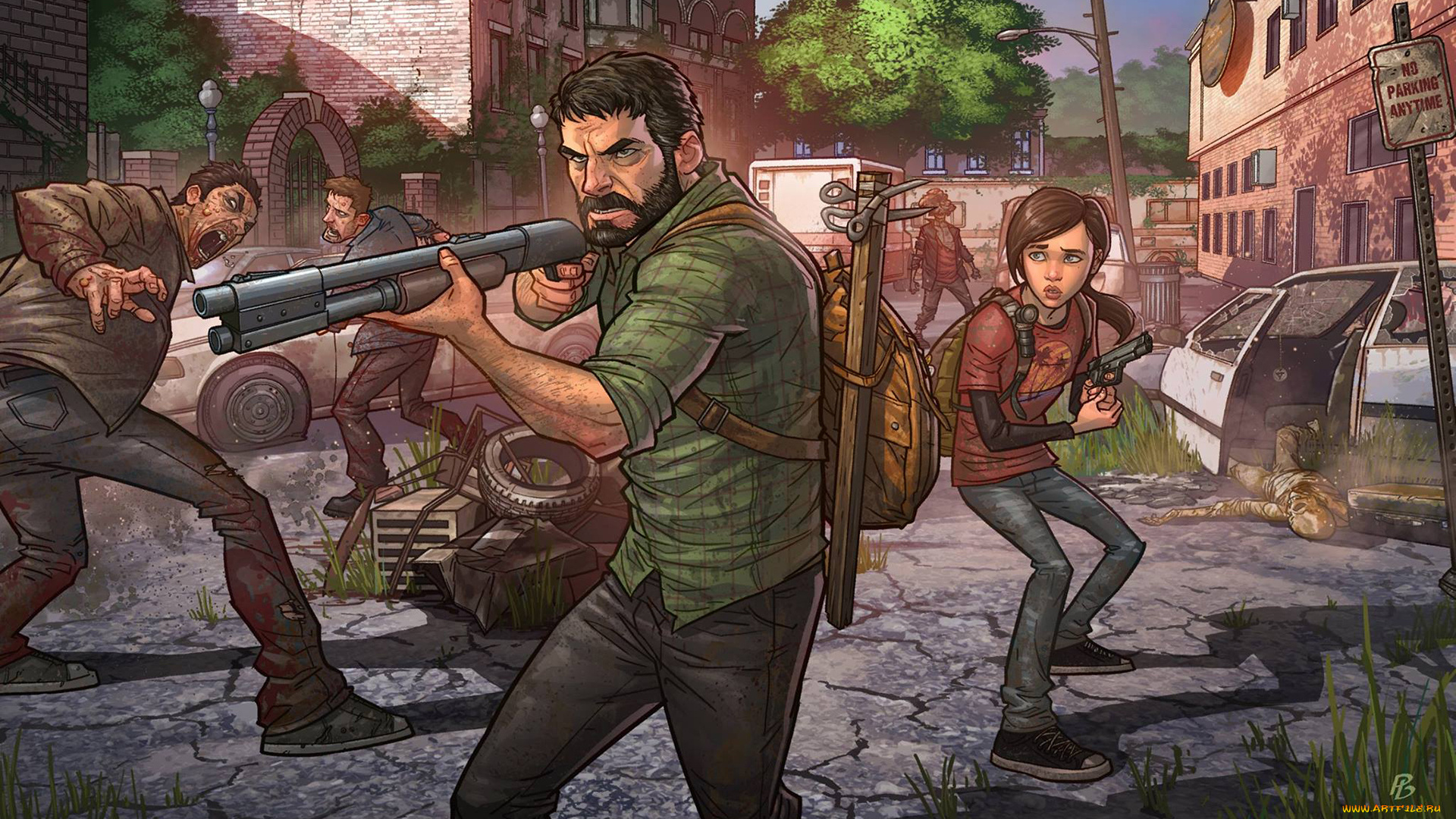 видео, игры, the, last, of, us, the, джоэл, пистолет, элли, экшен, игра, us, of, last