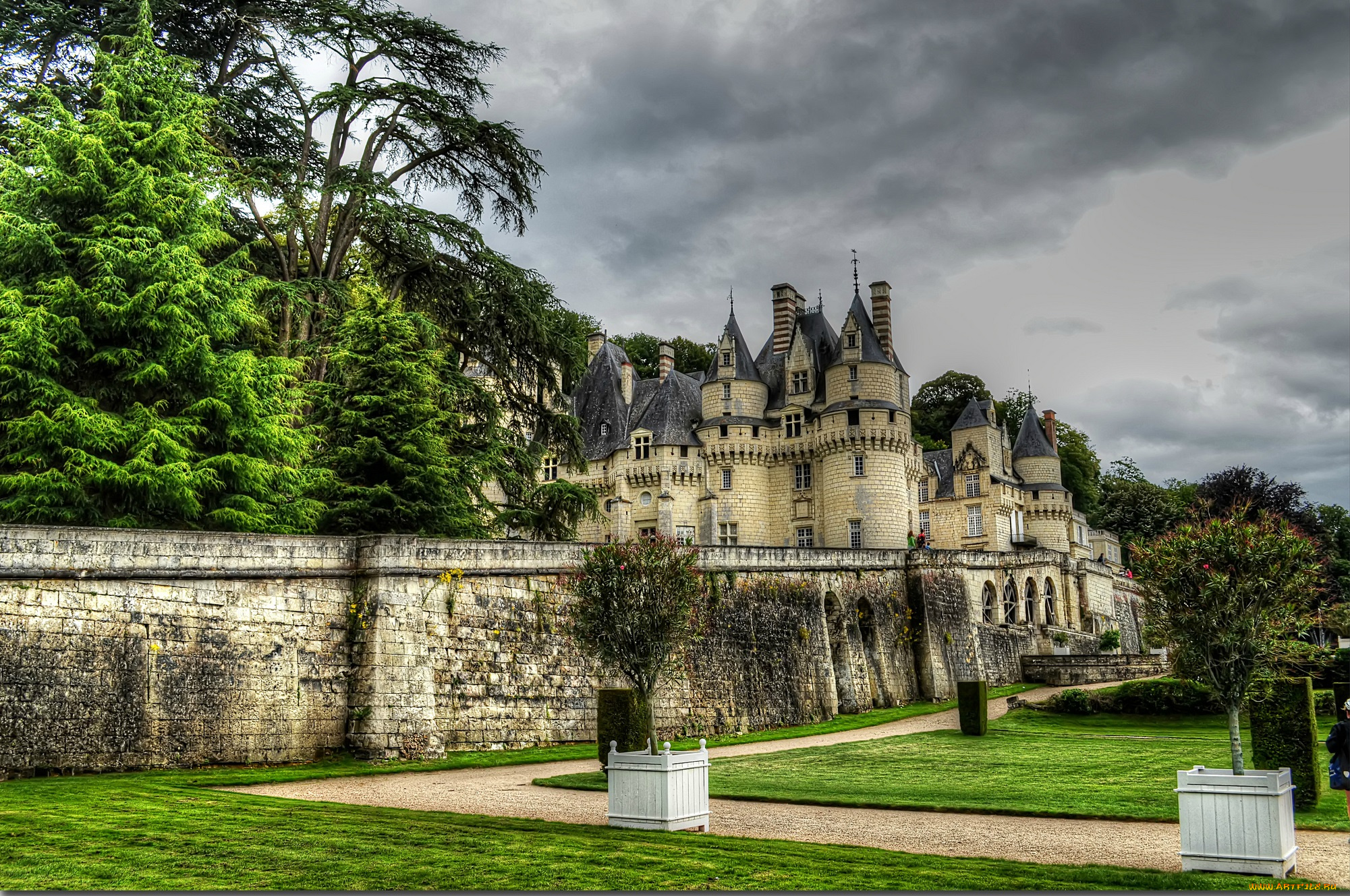 chateau, de, uss&, 232, города, -, дворцы, , замки, , крепости, стена, замок, парк