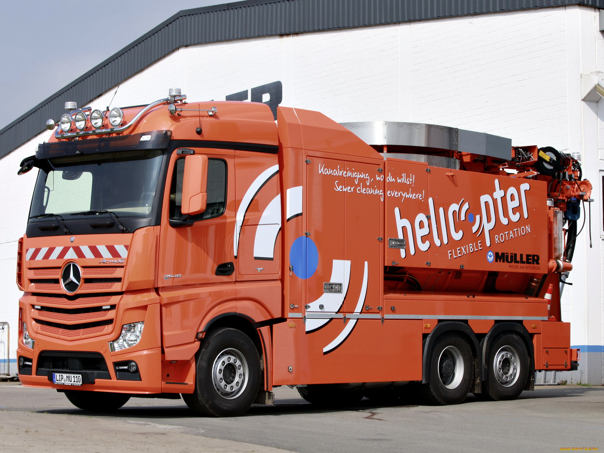 автомобили, mercedes-benz, canalmaster, muller, 2548, l, actros, 2014г, typ, f, 120ewa