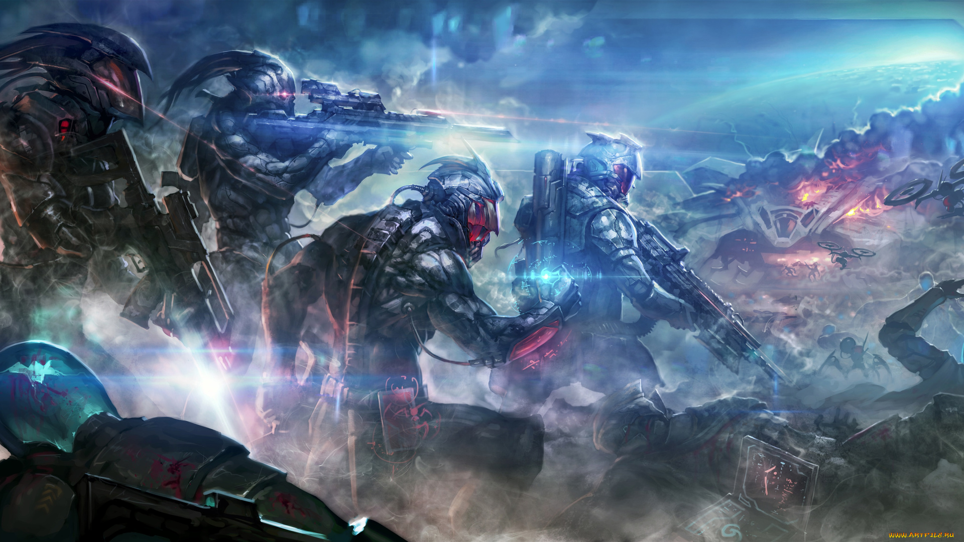 фэнтези, роботы, , киборги, , механизмы, война, броня, бой, фантастика, киборг, солдаты, наемники, битва, смерть, оружие