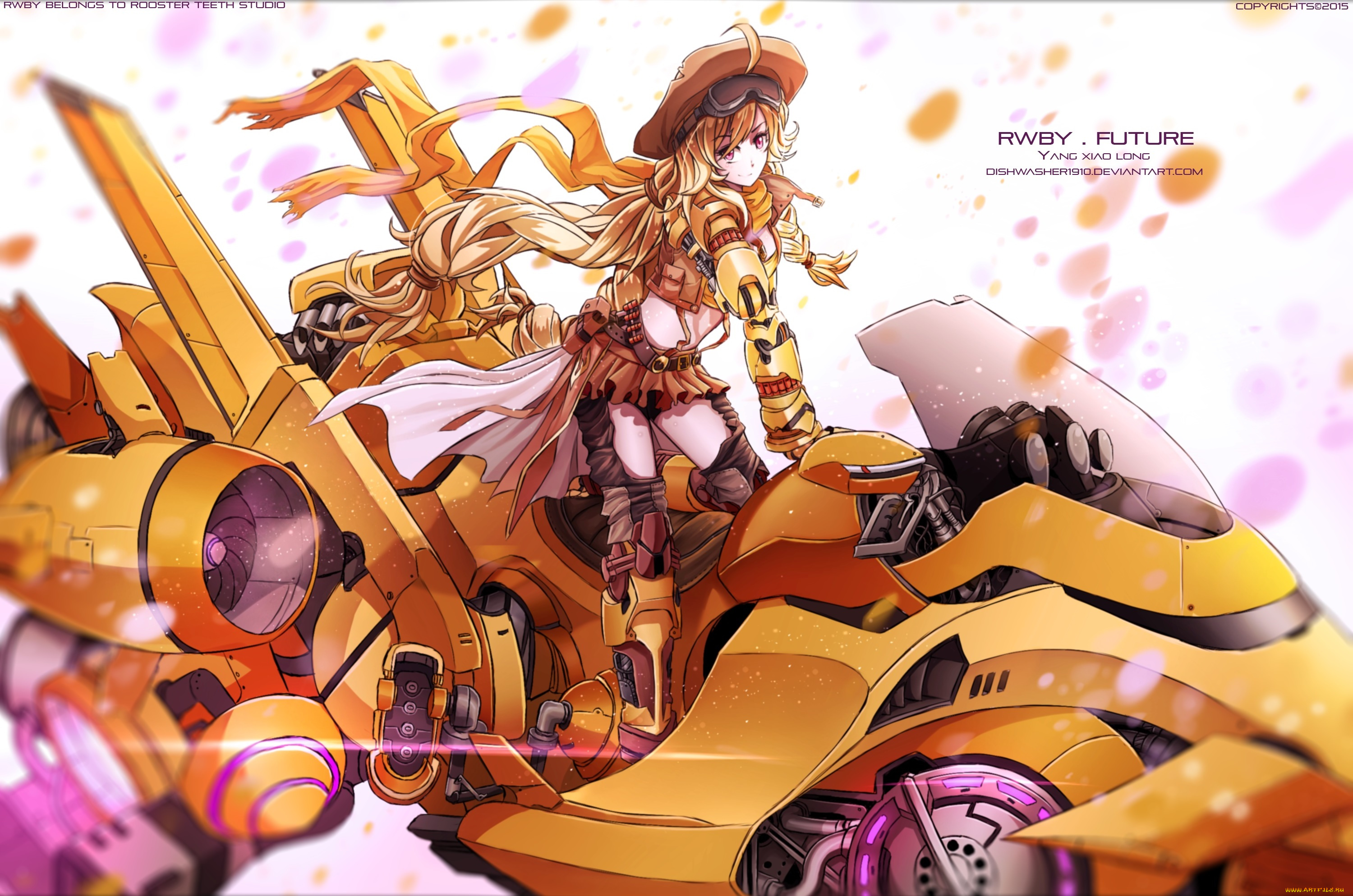 аниме, rwby, девушка, арт, dishwasher1910, yang, xiao, long