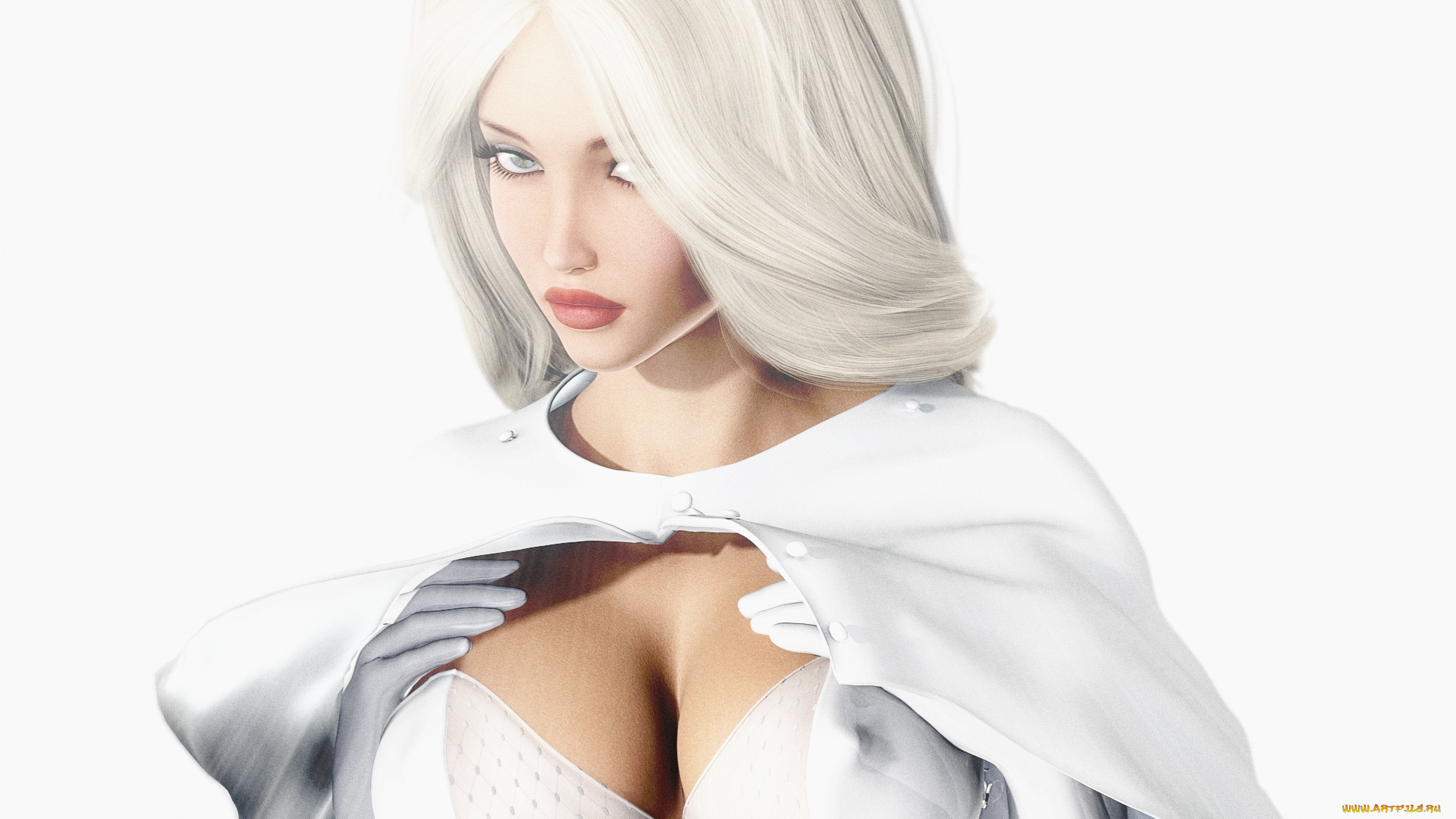 3д, графика, фантазия, , fantasy, девушка, фон, взгляд