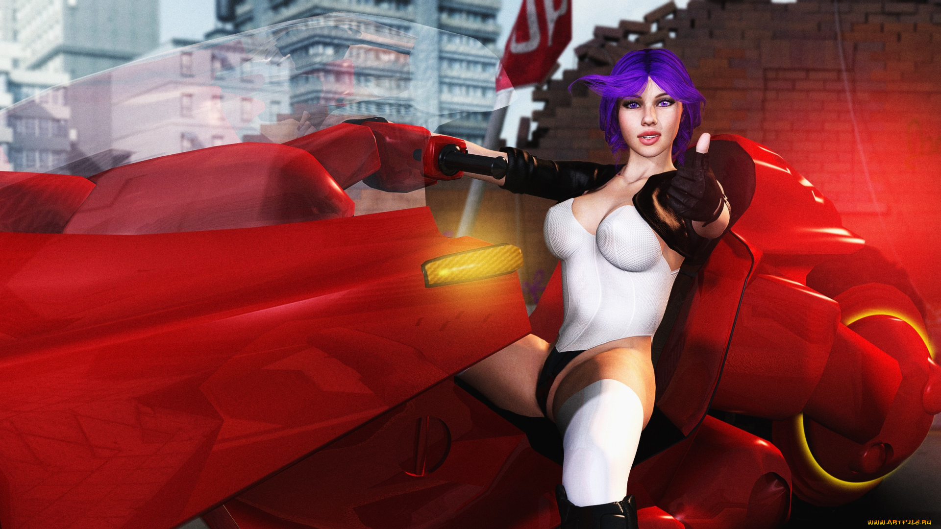 3д, графика, фантазия, , fantasy, фон, взгляд, девушка