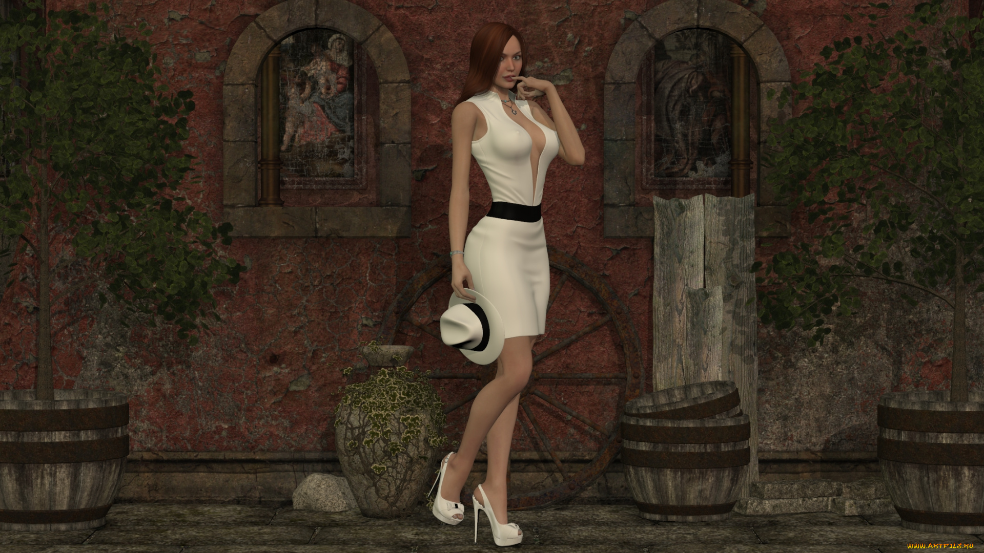 3д, графика, люди, , people, взгляд, девушка, фон