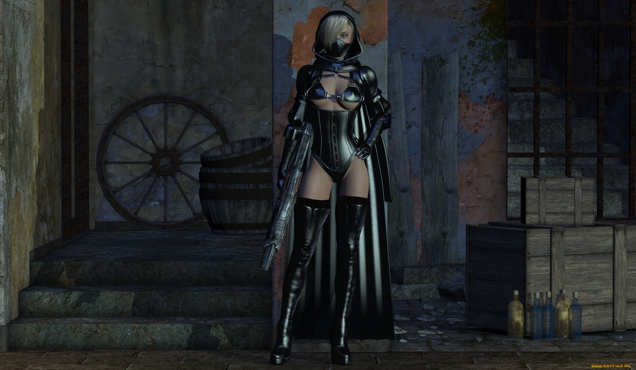 3д, графика, фантазия, , fantasy, взгляд, девушка, фон