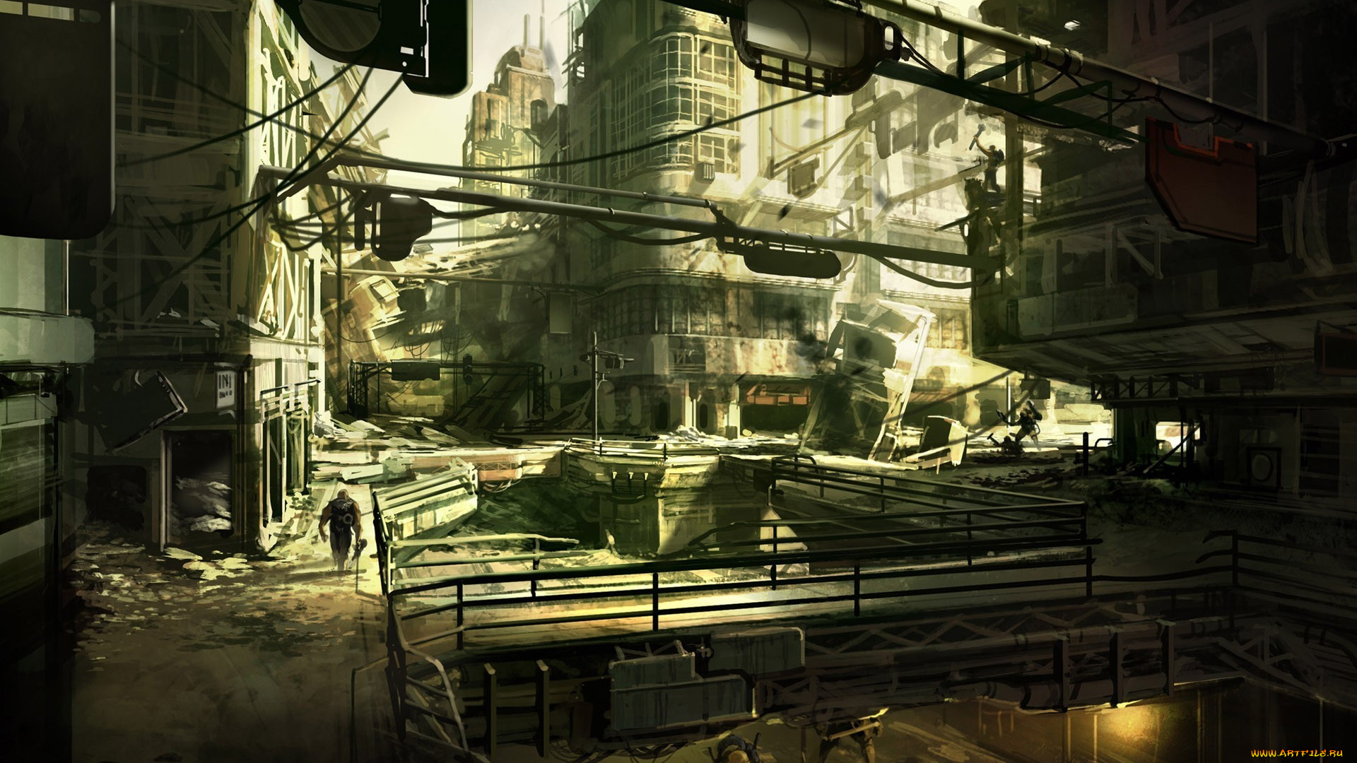 фэнтези, иные, миры, , иные, времена, развалины, город, человек