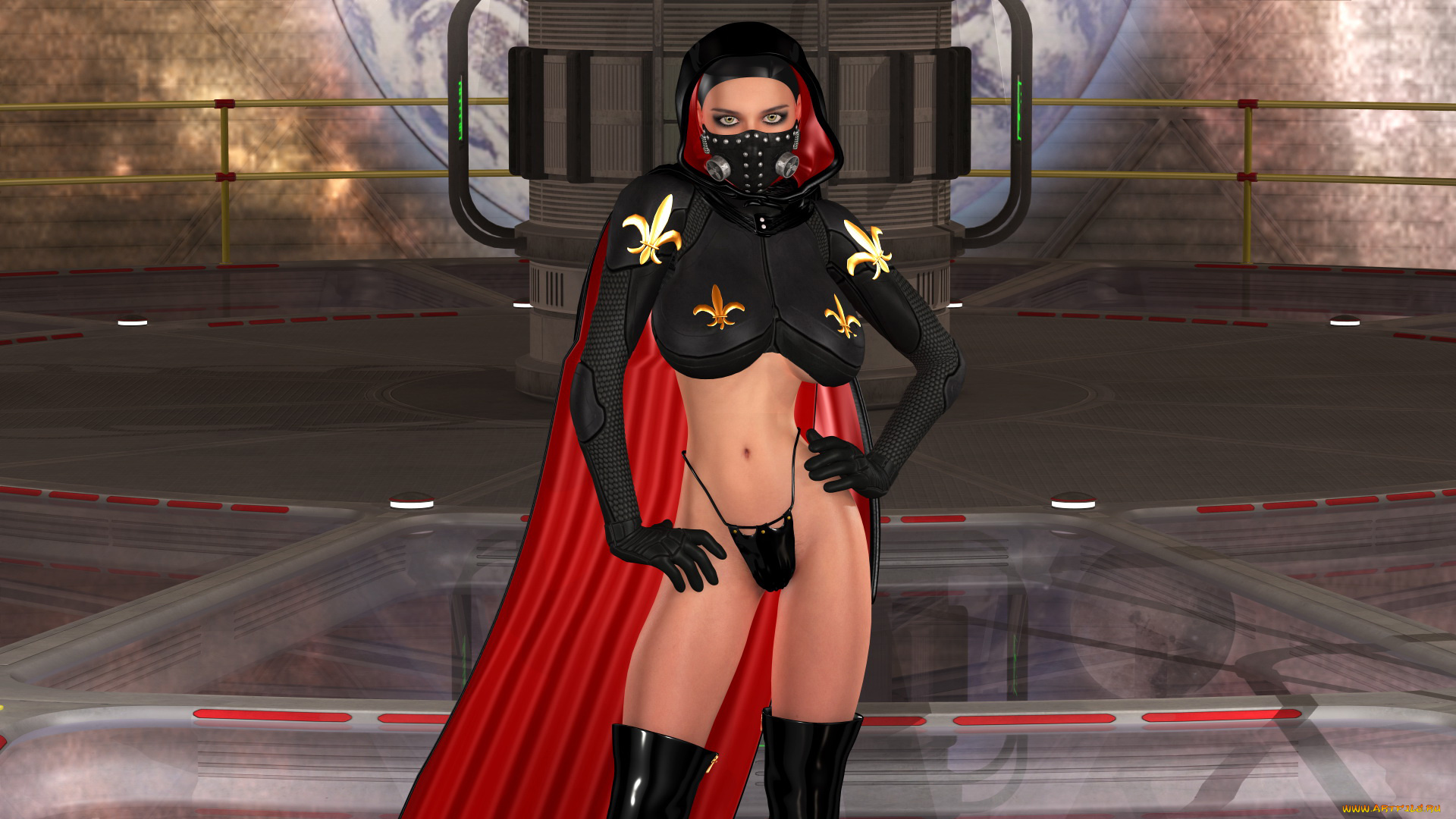 3д, графика, фантазия, , fantasy, девушка, фон, взгляд, униформа