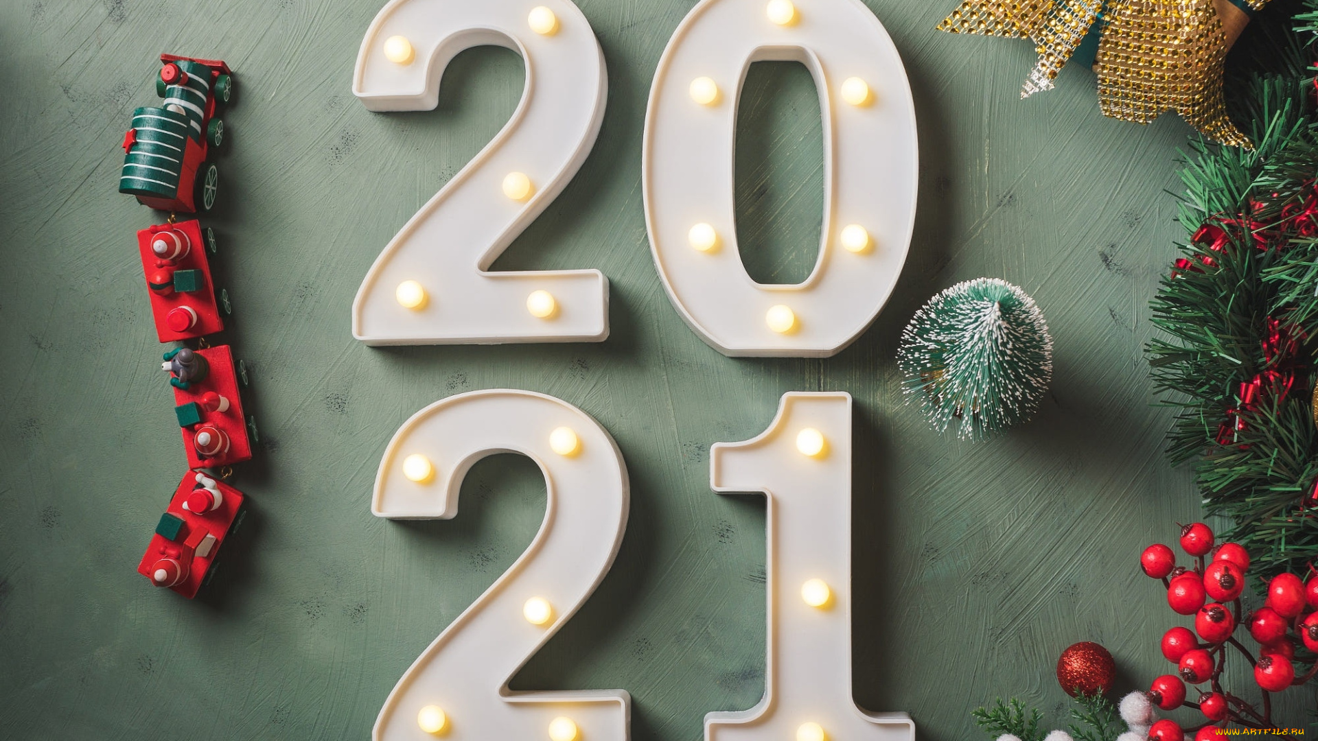 праздничные, -, разное, , новый, год, новый, год, ель, цифры, детская, игрушка, паровоз