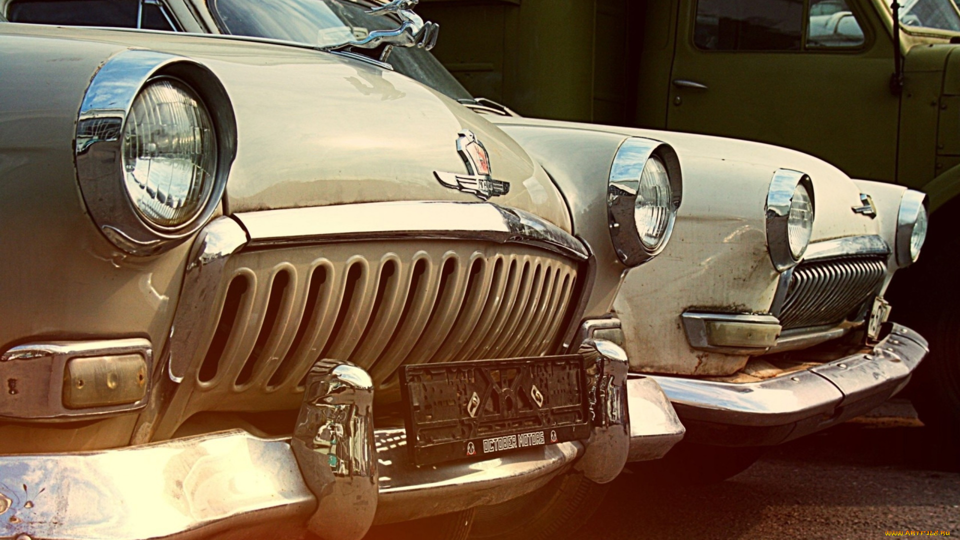 автомобили, фрагменты, автомобиля, волга, ретро, светлые