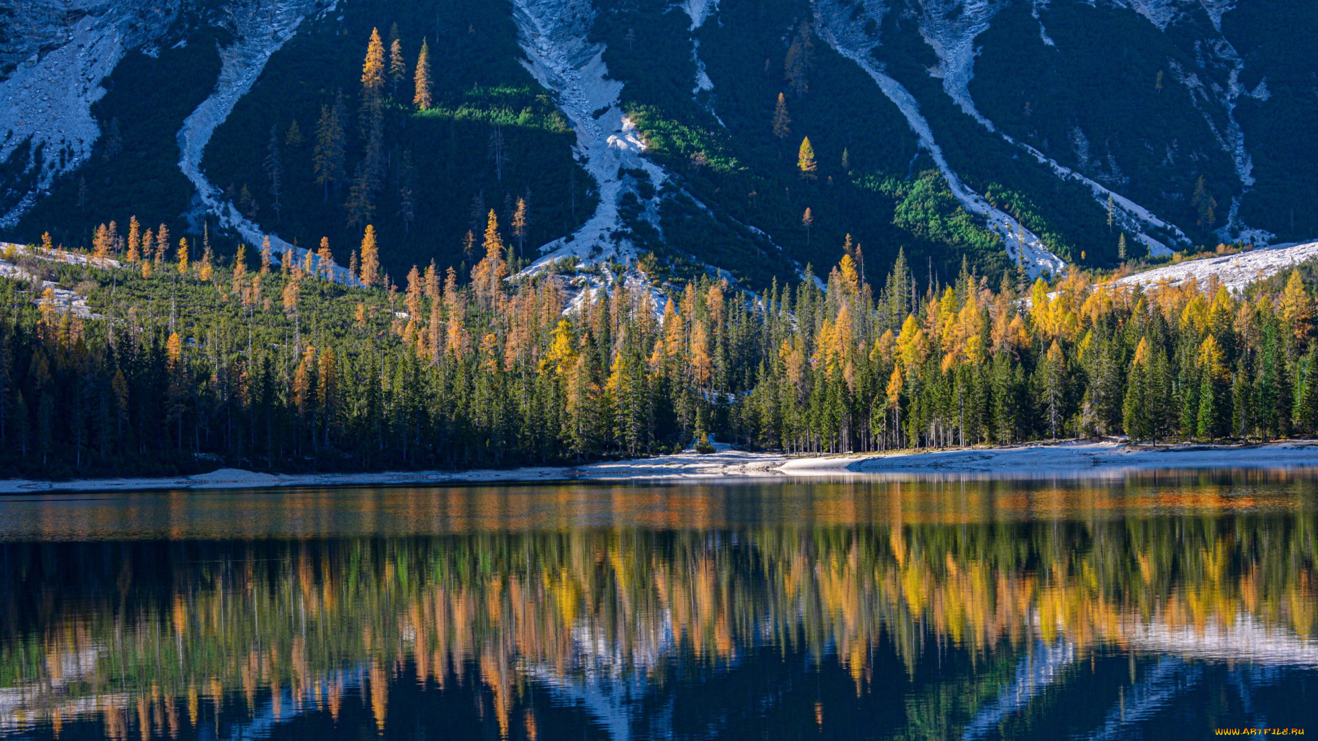 braies, lake, italy, природа, реки, озера, braies, lake