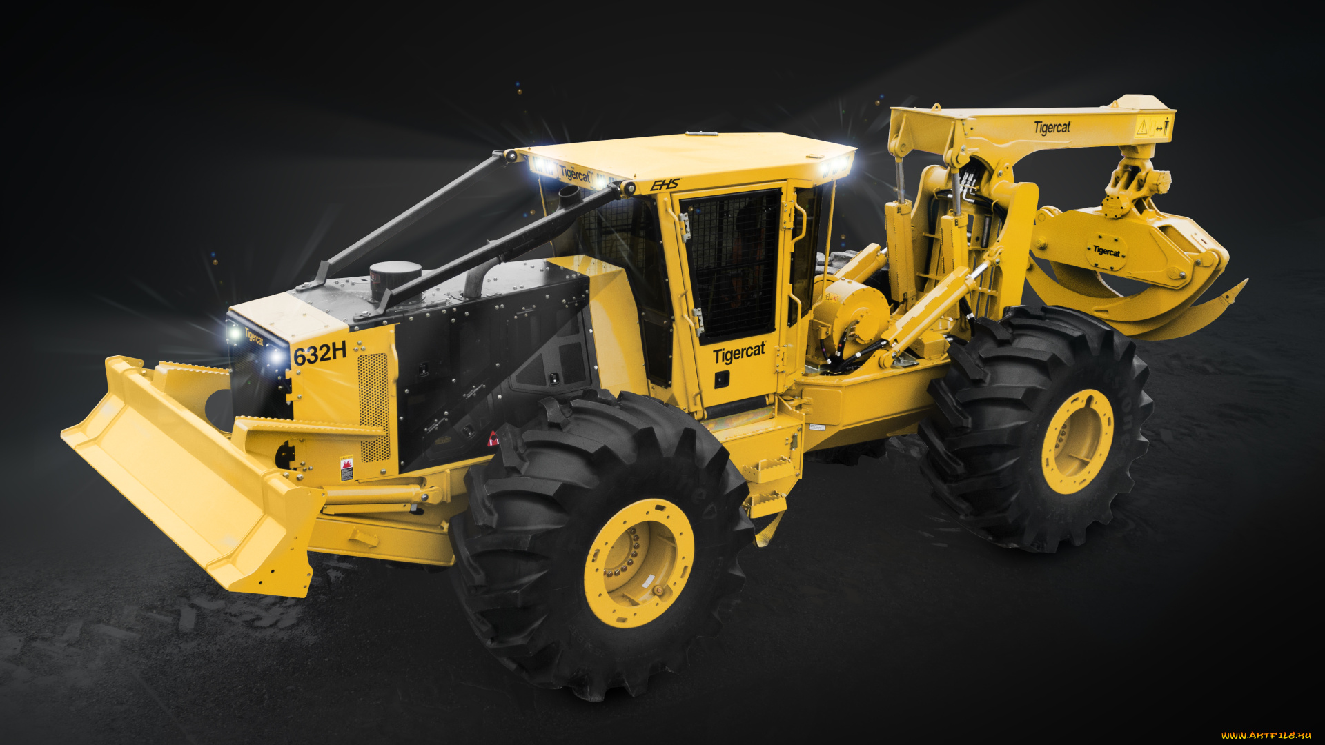 техника, фронтальные, погрузчики, tigercat