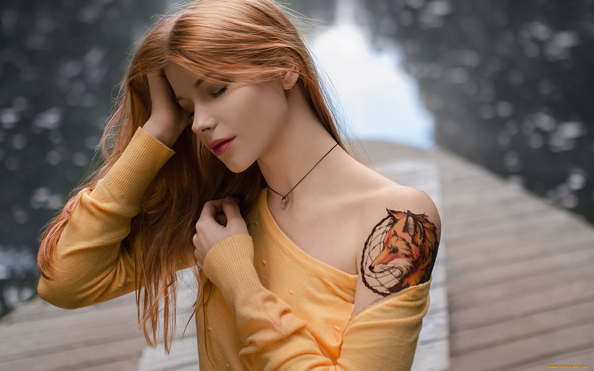 anastasia, zhilina, девушки, анастасия, жилина, anastasia, zhilina, татуировка, тату, лиса, волосы, причёска, анастасия, жилина, девушка, модель, стройная, сексуальная, секси, рыжеволосая, поза, фотосессия, фигура