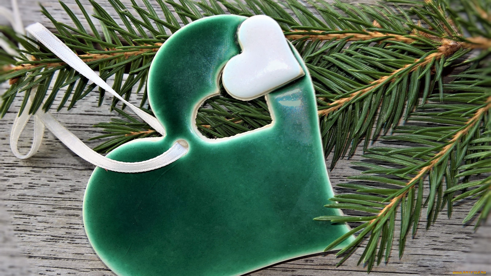 праздничные, украшения, сердечко, ёлка