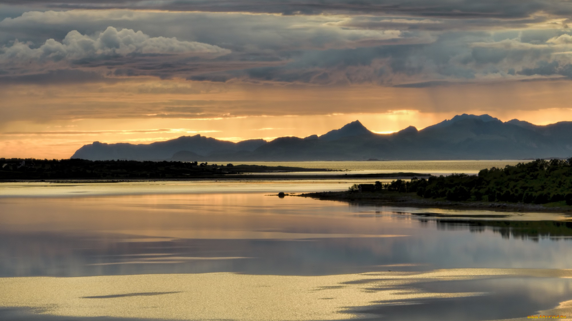 природа, побережье, горы