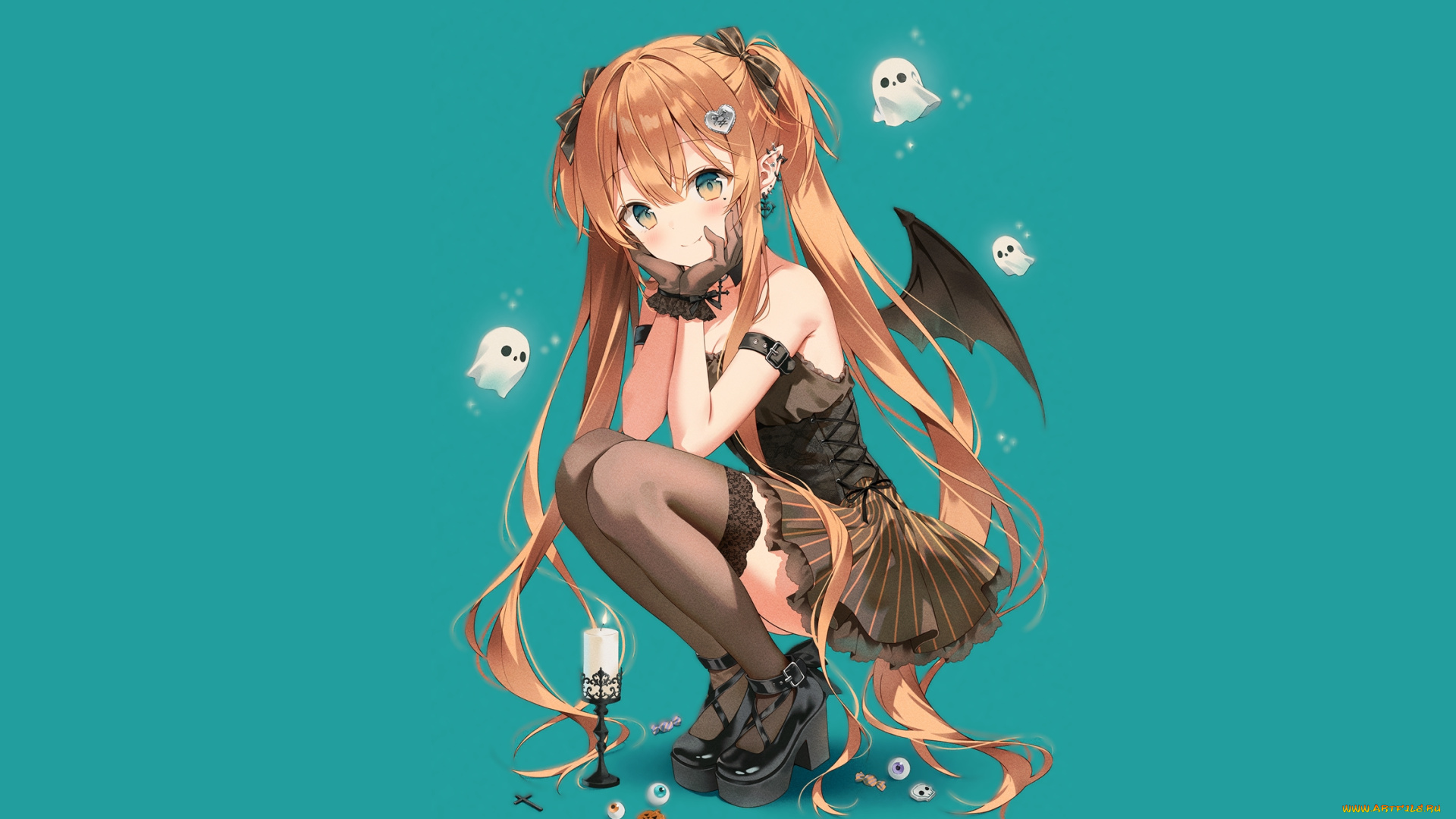 аниме, магия, , колдовство, , halloween, девушка