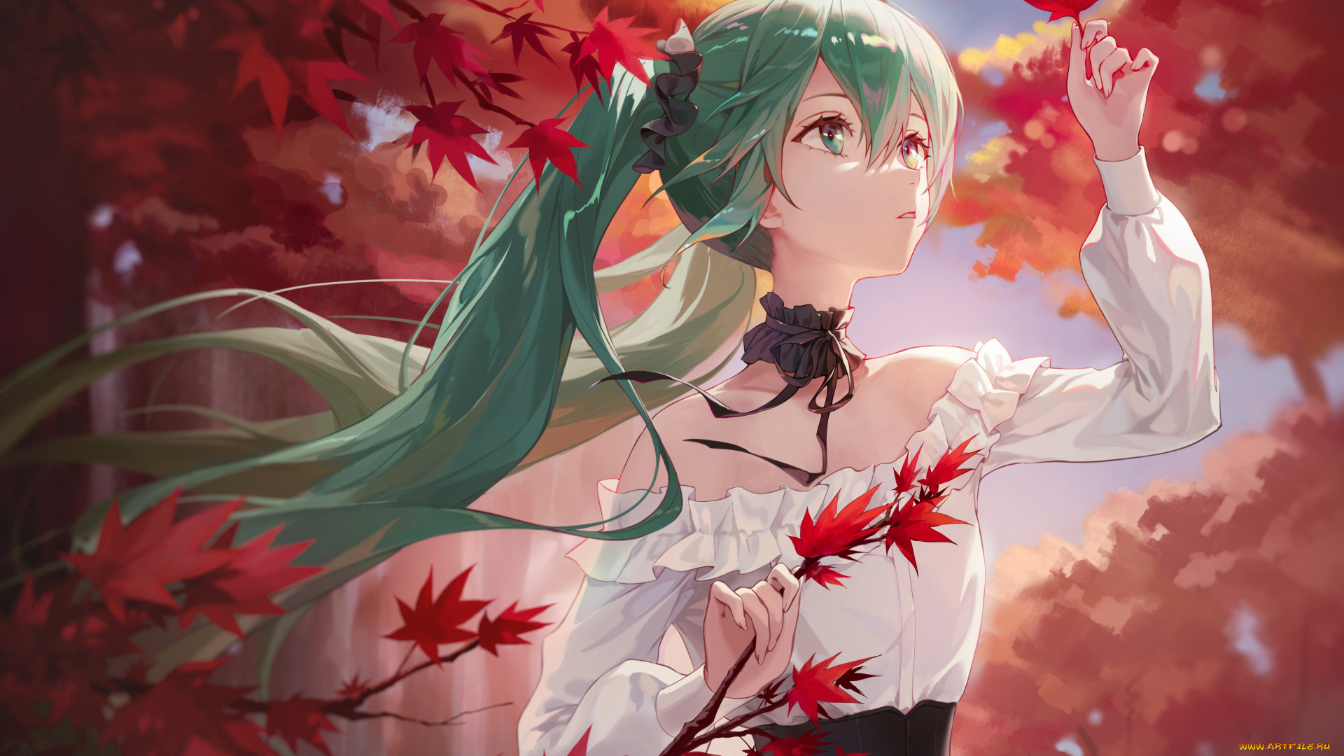 аниме, vocaloid, девушка