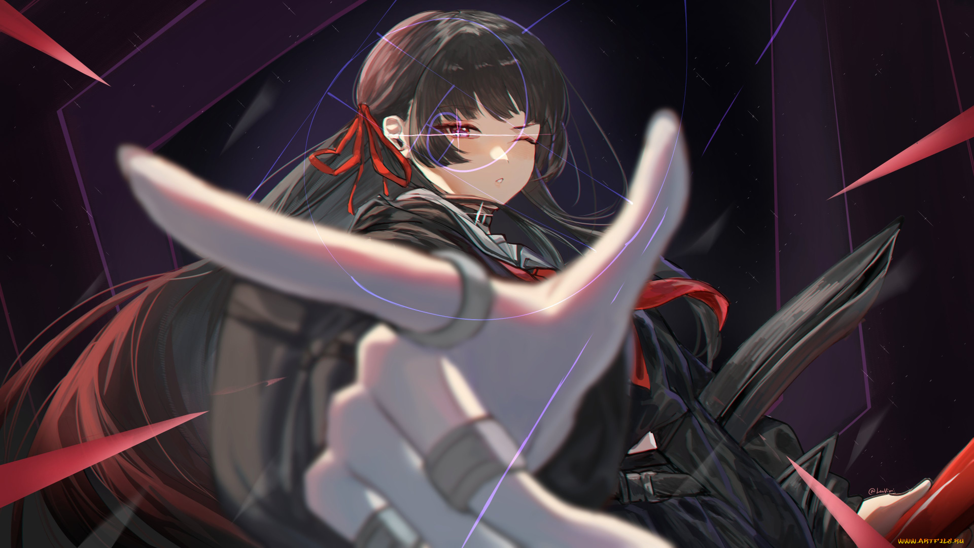 аниме, wuthering, waves, девушка