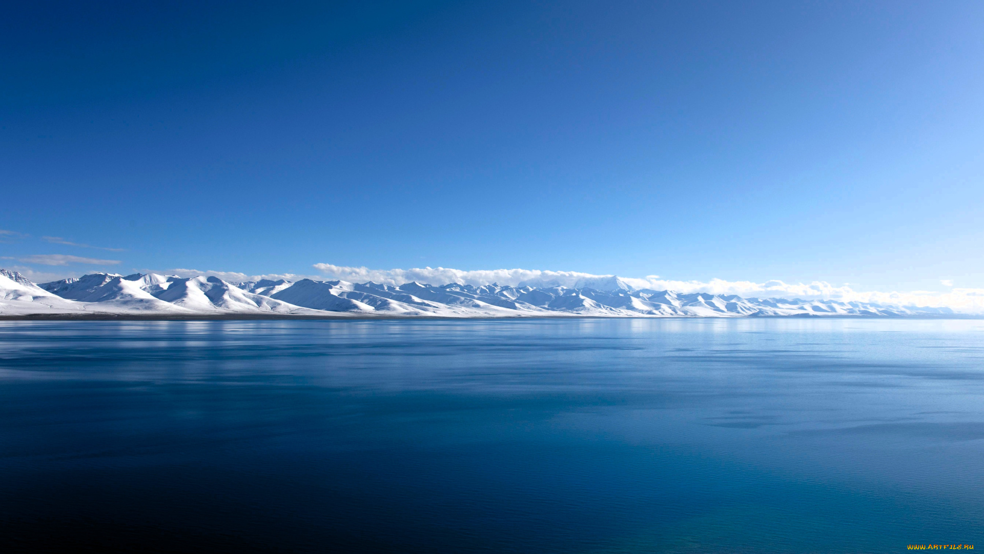 природа, побережье, небо, горы, снег, берег, море